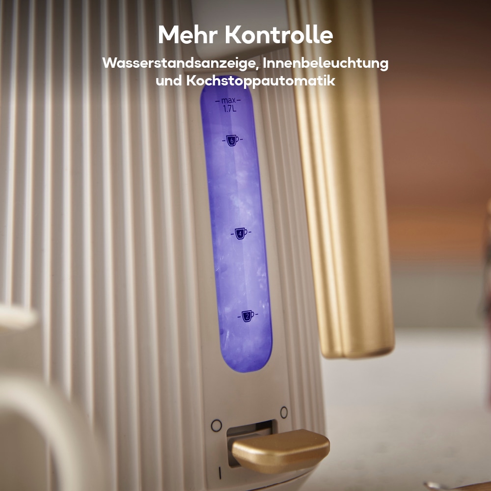 RUSSELL HOBBS Wasserkocher »Brontë Stone 26751-70« 1,7 l 3000 W matt, Ausgusstülle, Wasserstandsanzeige, herausnehmbarer Kalkfilter