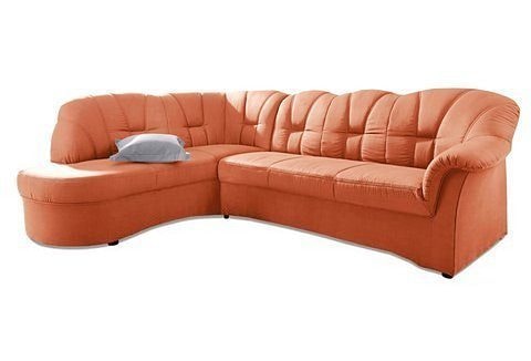 DOMO collection Ecksofa »Papenburg, zeitlose Rückensteppung, elegante Armlehne, L-Form«, mit Ottomane, wahlweise mit Bettfunktion, OTTOs Choice