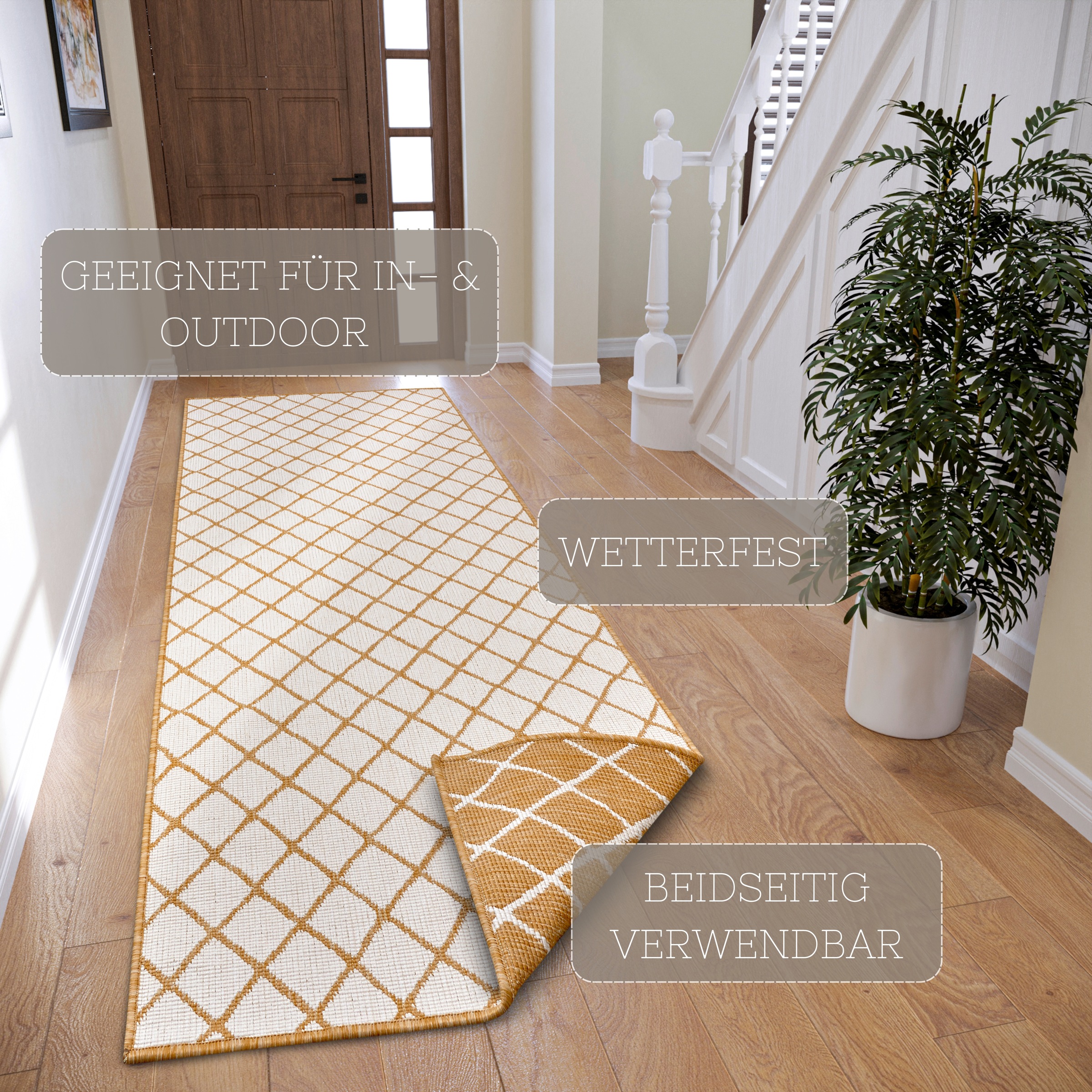 NORTHRUGS Teppich »Malaga Wendeteppich«, rechteckig, 5 mm Höhe, In-& Outdoo günstig online kaufen