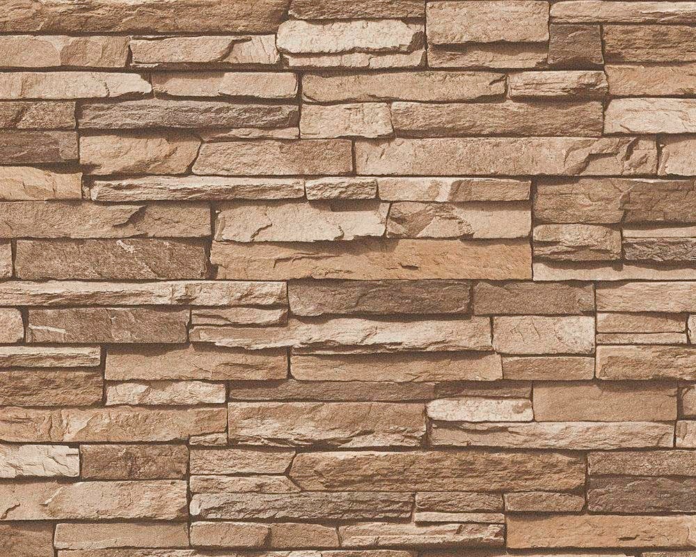 living walls Vliestapete »Best of Wood`n Stone 2nd Edition«, Steinoptik-gemustert-Motiv, Modern Tapete Stein Tapeten Wohnzimmer Schlafzimmer Küche Flur Design