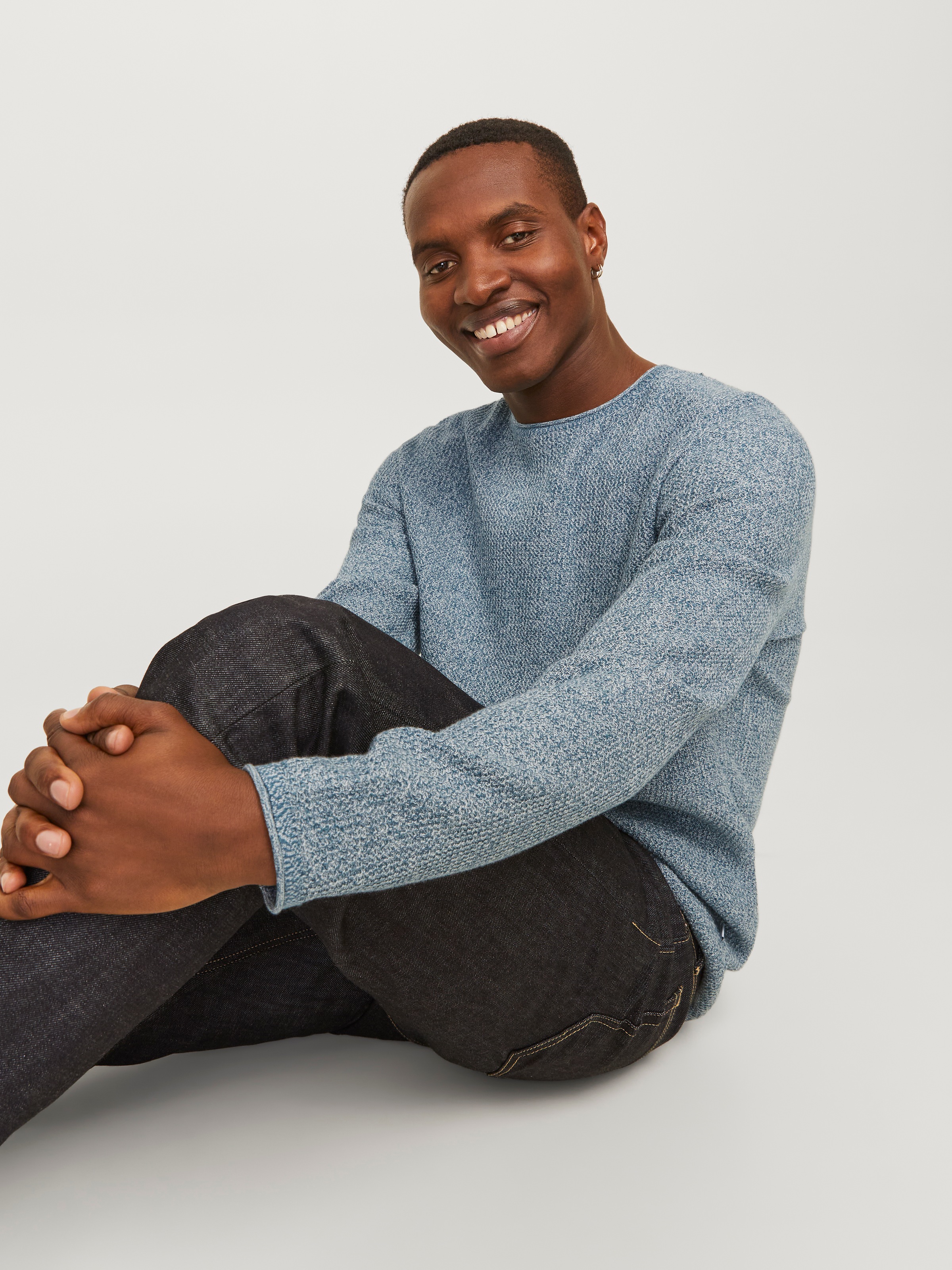 Jack & Jones Rundhalspullover »JJECOOPER KNIT CREW NECK NOOS«, in Strick Optik