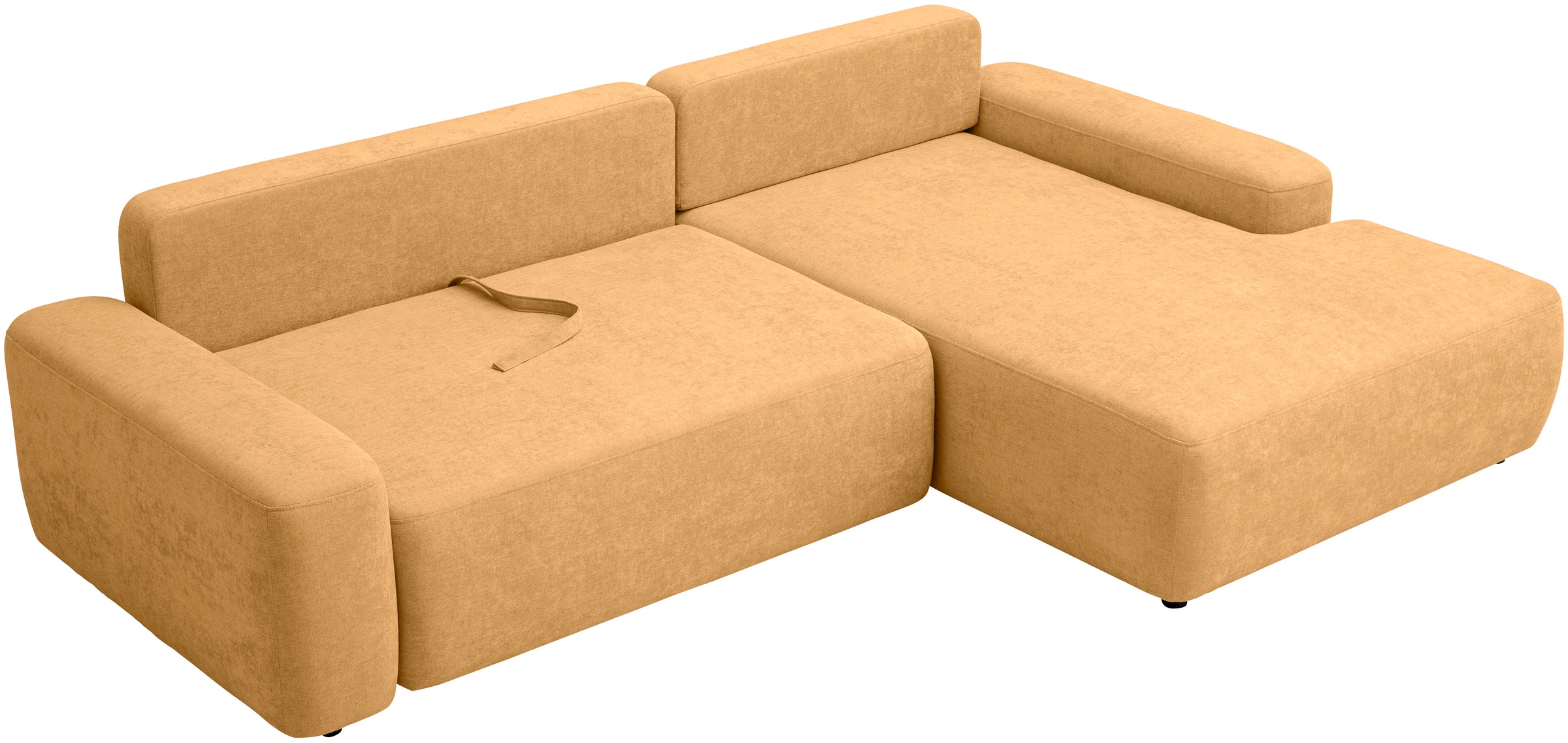 INOSIGN Ecksofa »TORGE (264cm), Schlafsofa in Cord, Samtvelours o Struktur fein, L-Form«, Schlaffunktion, Bettkasten, Liegefläche: 125/210 cm