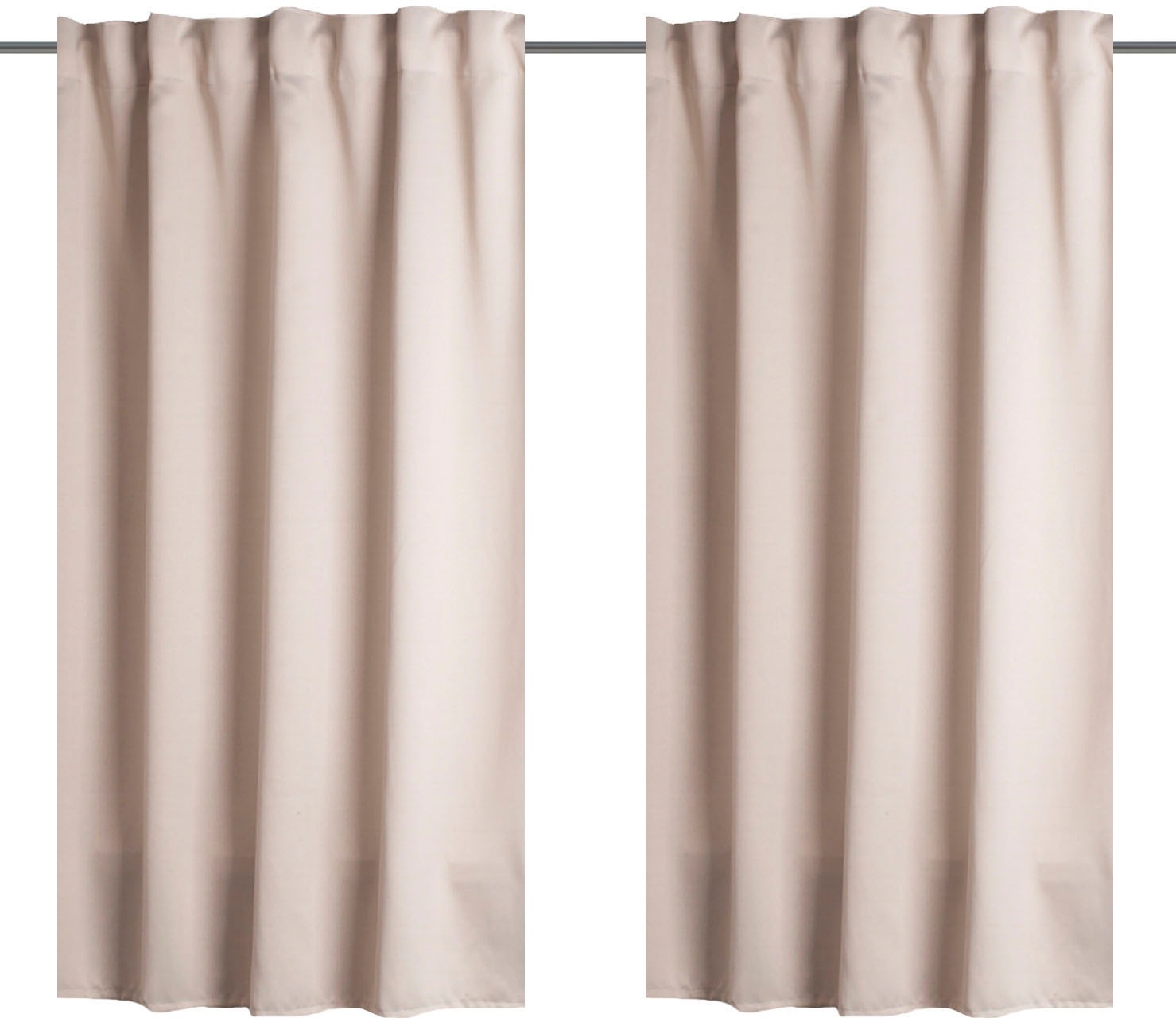 Home Basics Vorhang »BLACKY«, (2 St.), 2er Pack Kombibandschal BLACKY Uni günstig online kaufen