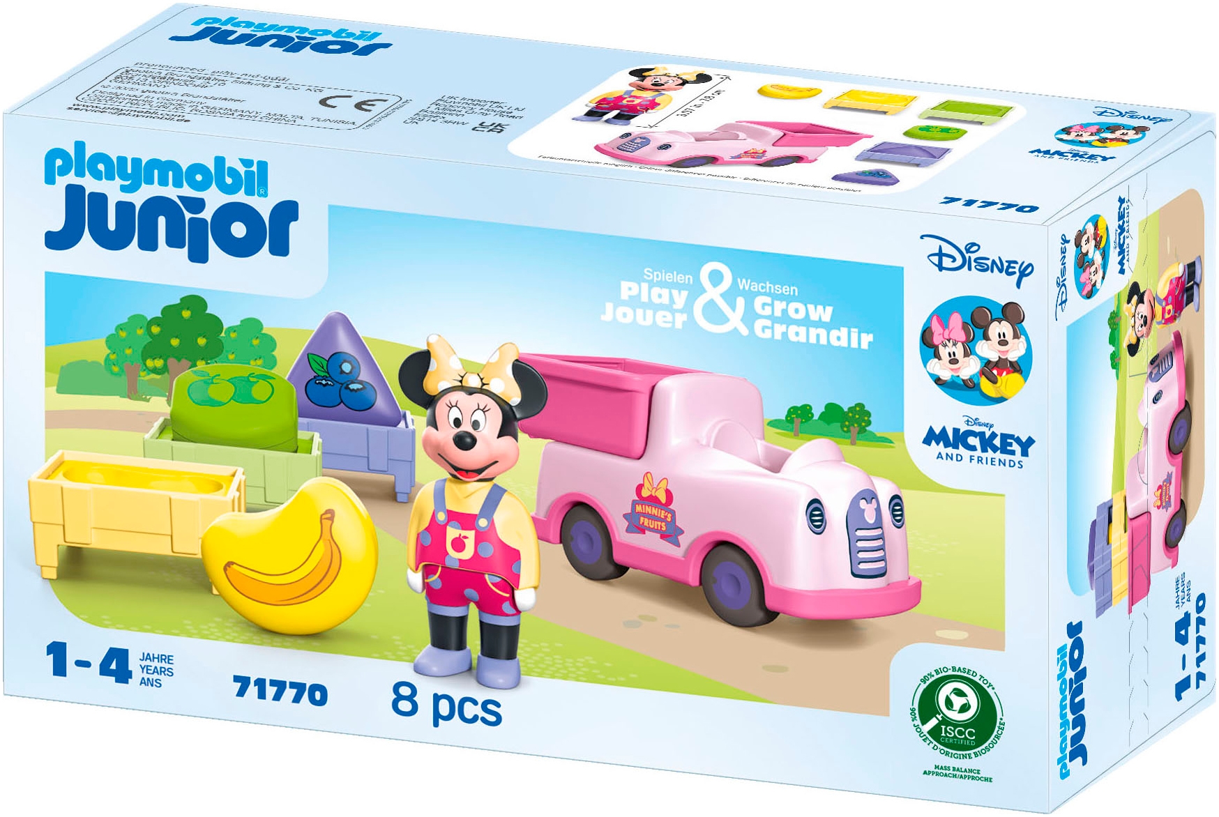 Playmobil® Konstruktions-Spielset »Minnie Maus' Obst-Transporter mit Sortierspaß (71770) JUNIOR & Disney«, (8 St.), Made in Europe