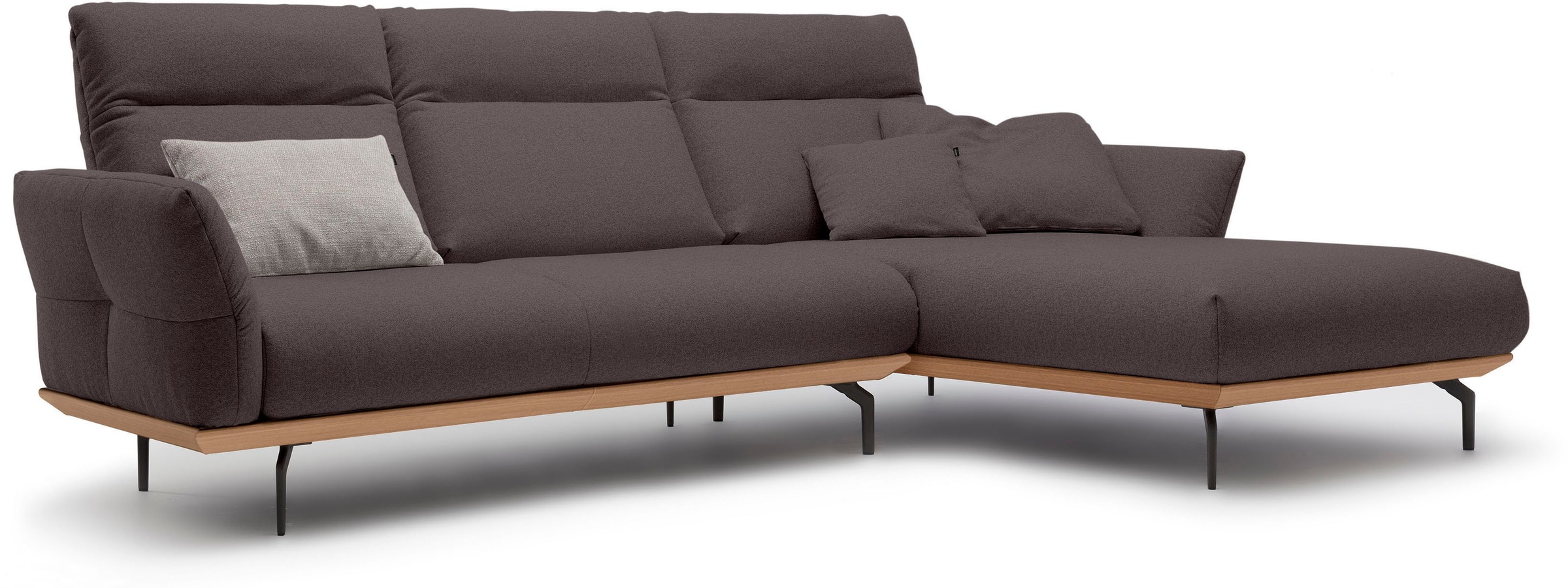 Creation BY ROLF BENZ Ecksofa "CR.460", Sockel in Eiche, Alugussfüße in umb günstig online kaufen