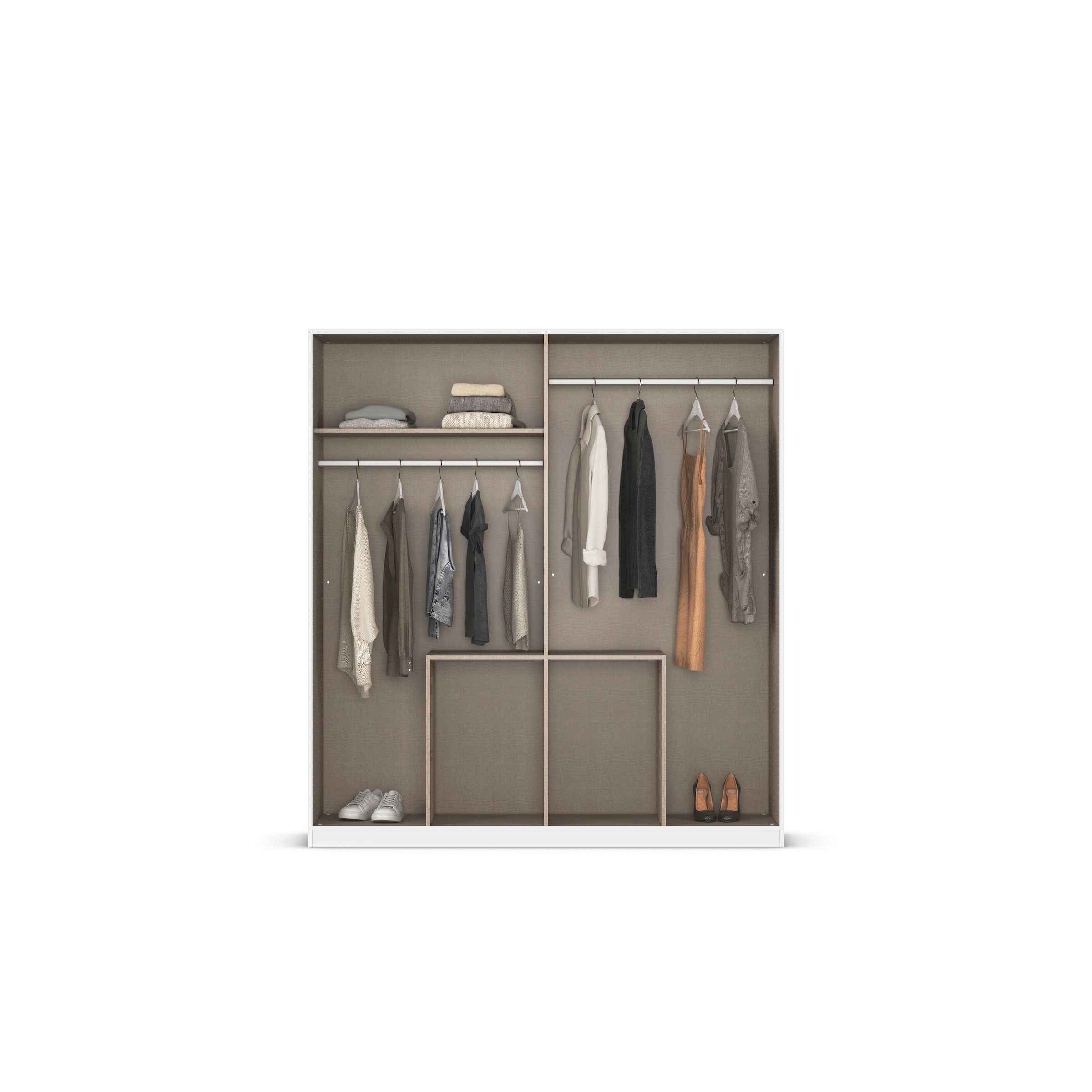 rauch Drehtürenschrank »Kleiderschrank Schrank Garderobe Wäscheschrank BRISTOL in 2 Breiten«, grifflose Front mit Push-to-Open Funktion in 2 Breiten MADE IN GERMANY