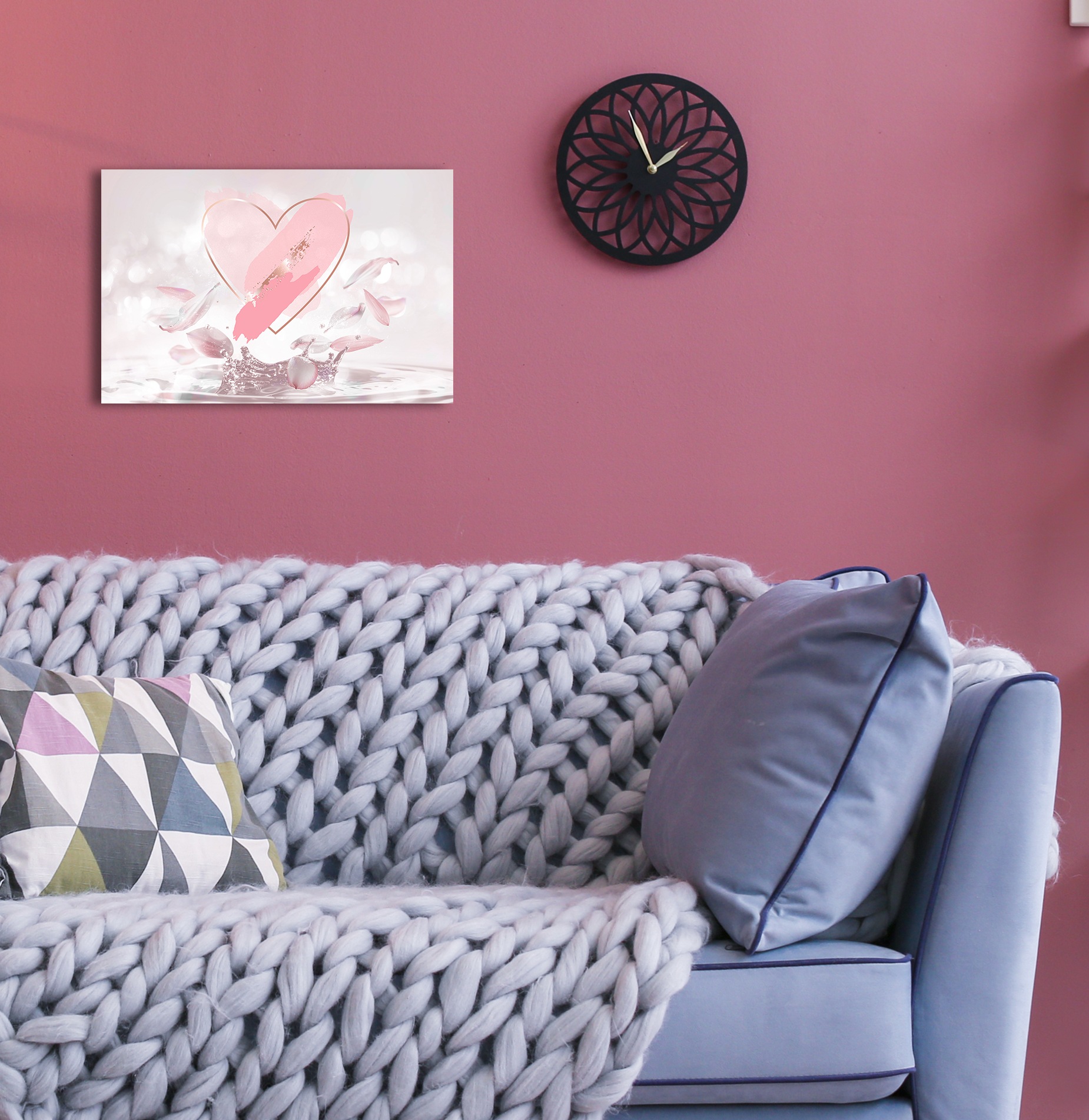queence Leinwandbild »Leni«, Herz-Herzbilder-Spa-Kunst-klassische Fantasie, günstig online kaufen