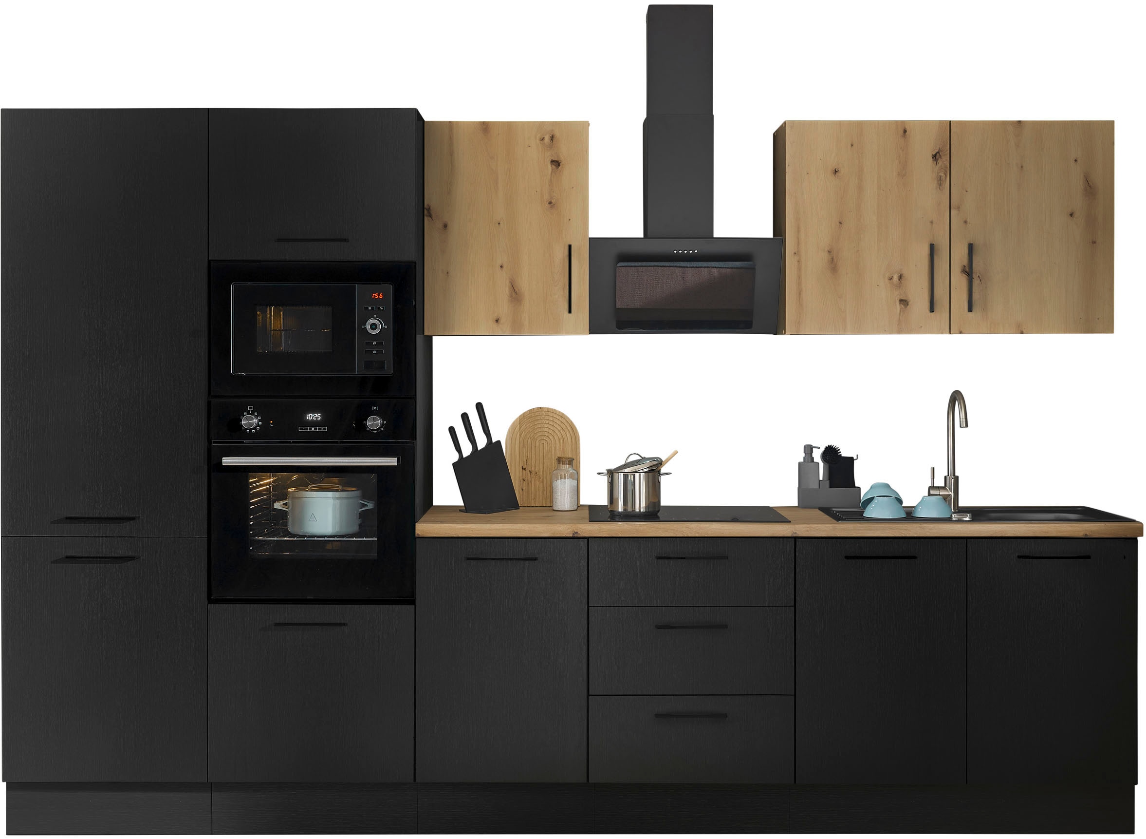 BASIC by Balculina Küchenzeile »Turin« Breite 330 cm, wahlweise mit E-Gerät günstig online kaufen