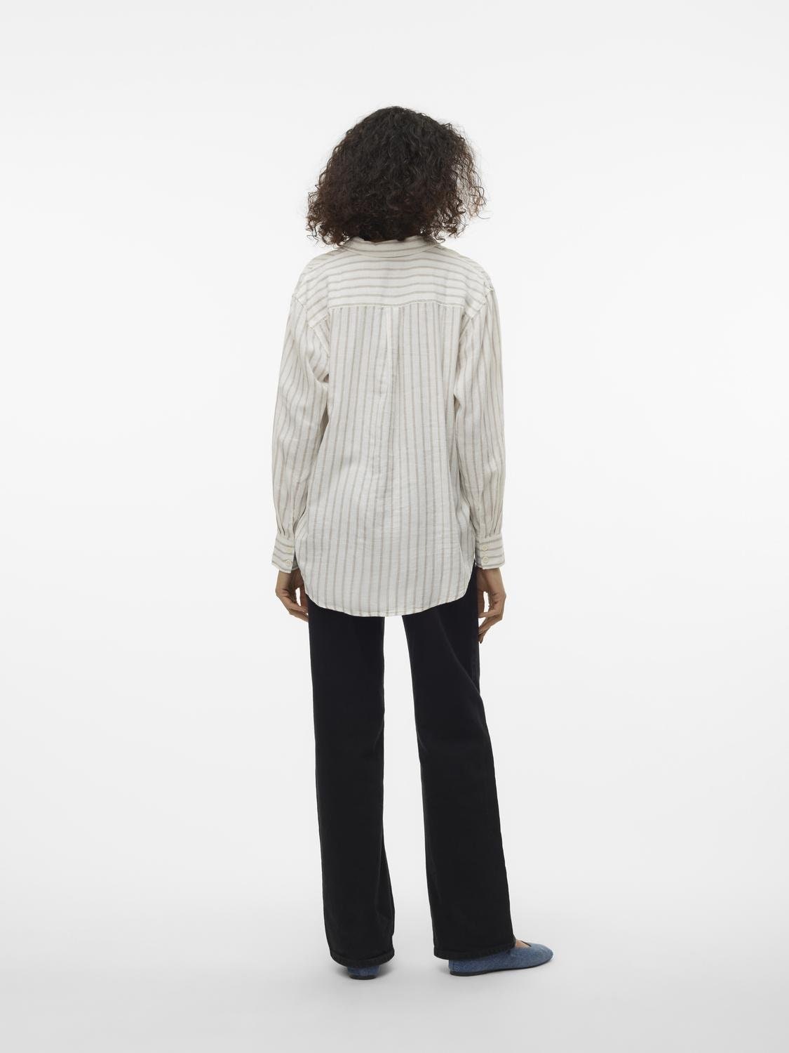 Vero Moda Hemdbluse »VMLINN LINEN LS SHIRT WVN NOOS«, hochwertige Qaulität mit Leinen
