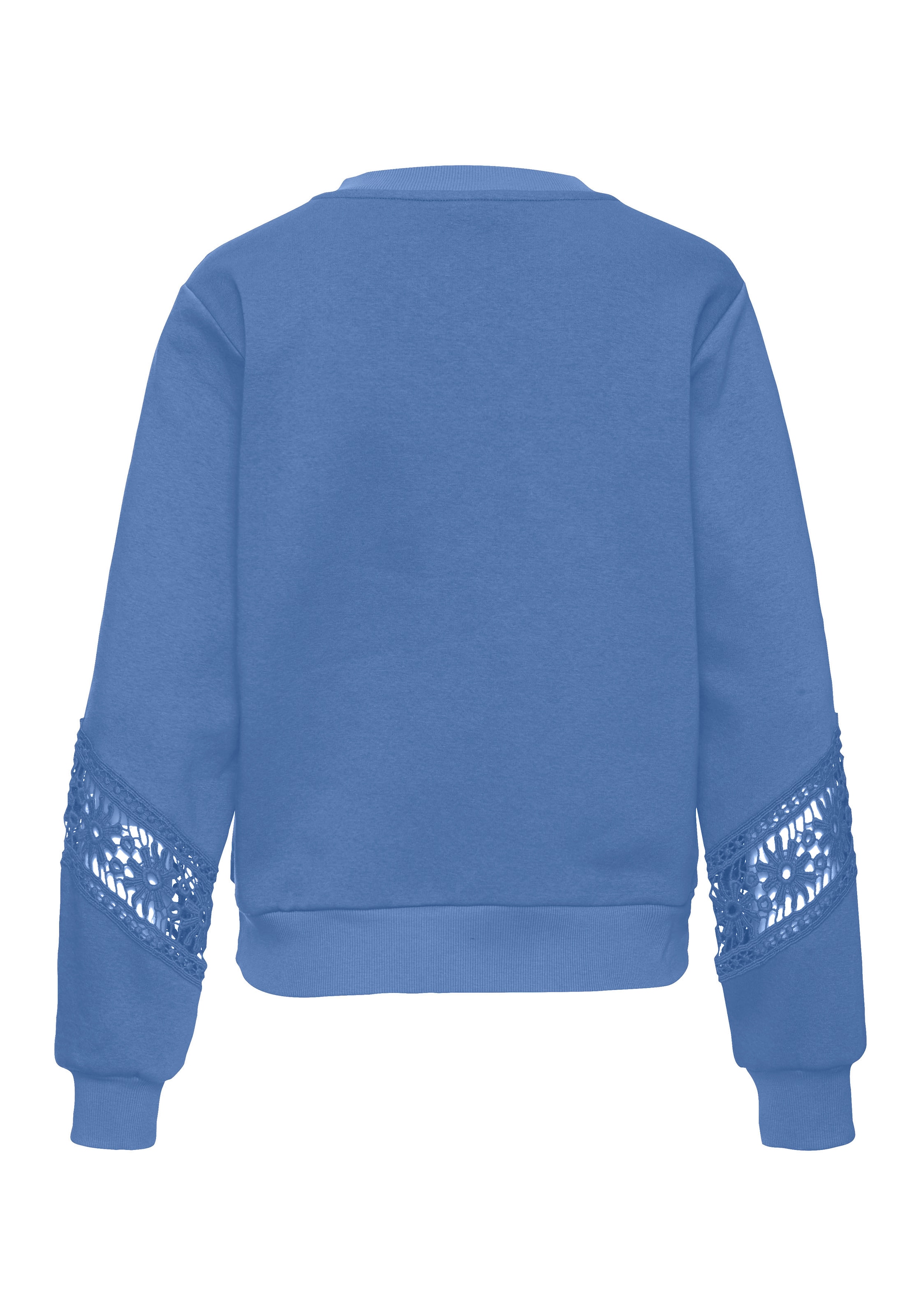 Vivance Sweatshirt, mit Spitzeneinsätzen an Schulter und Ärmel