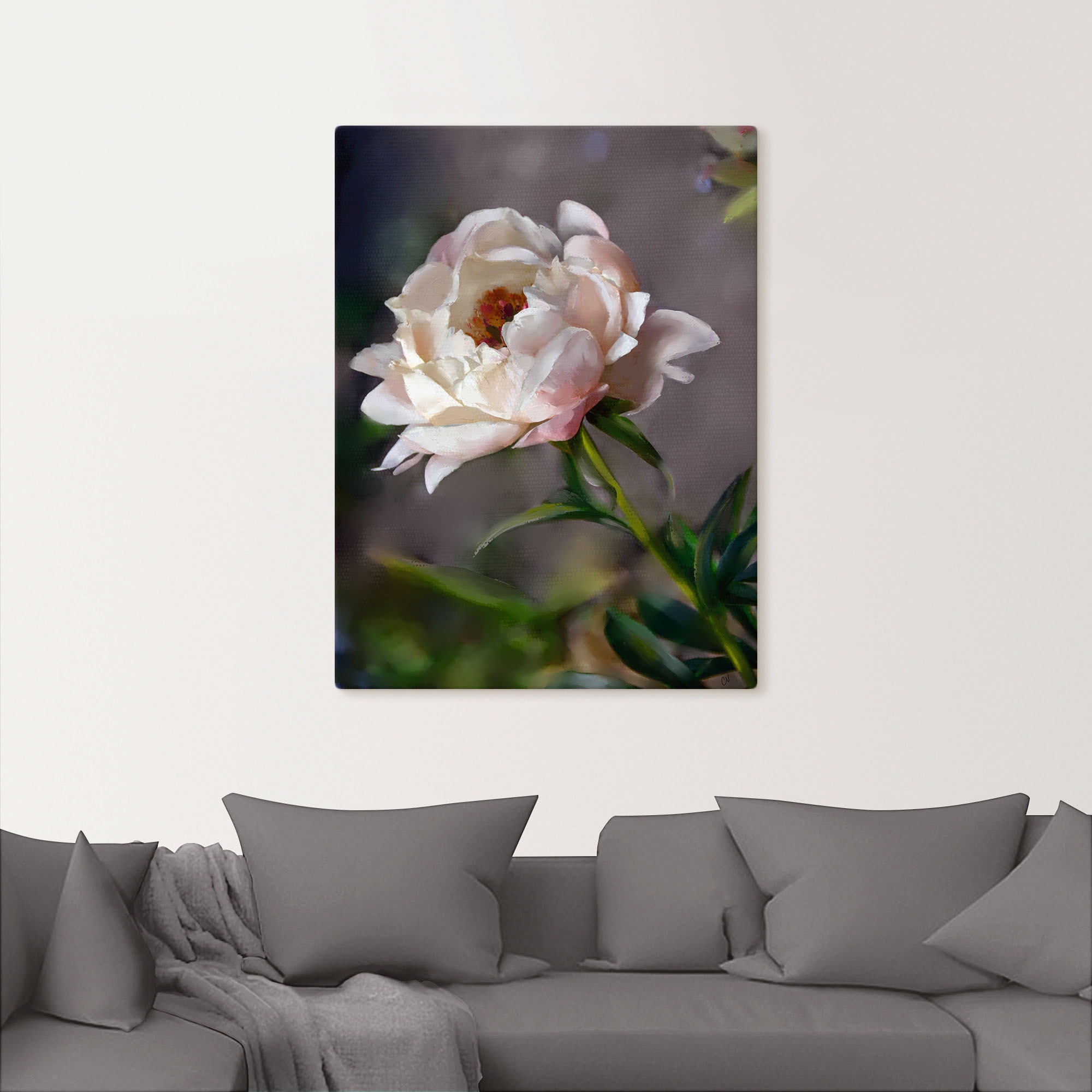 Artland Wandbild »Pfingstrose Vintage«, Blumenbilder, (1 St.), als Leinwandbild in verschied. Größen