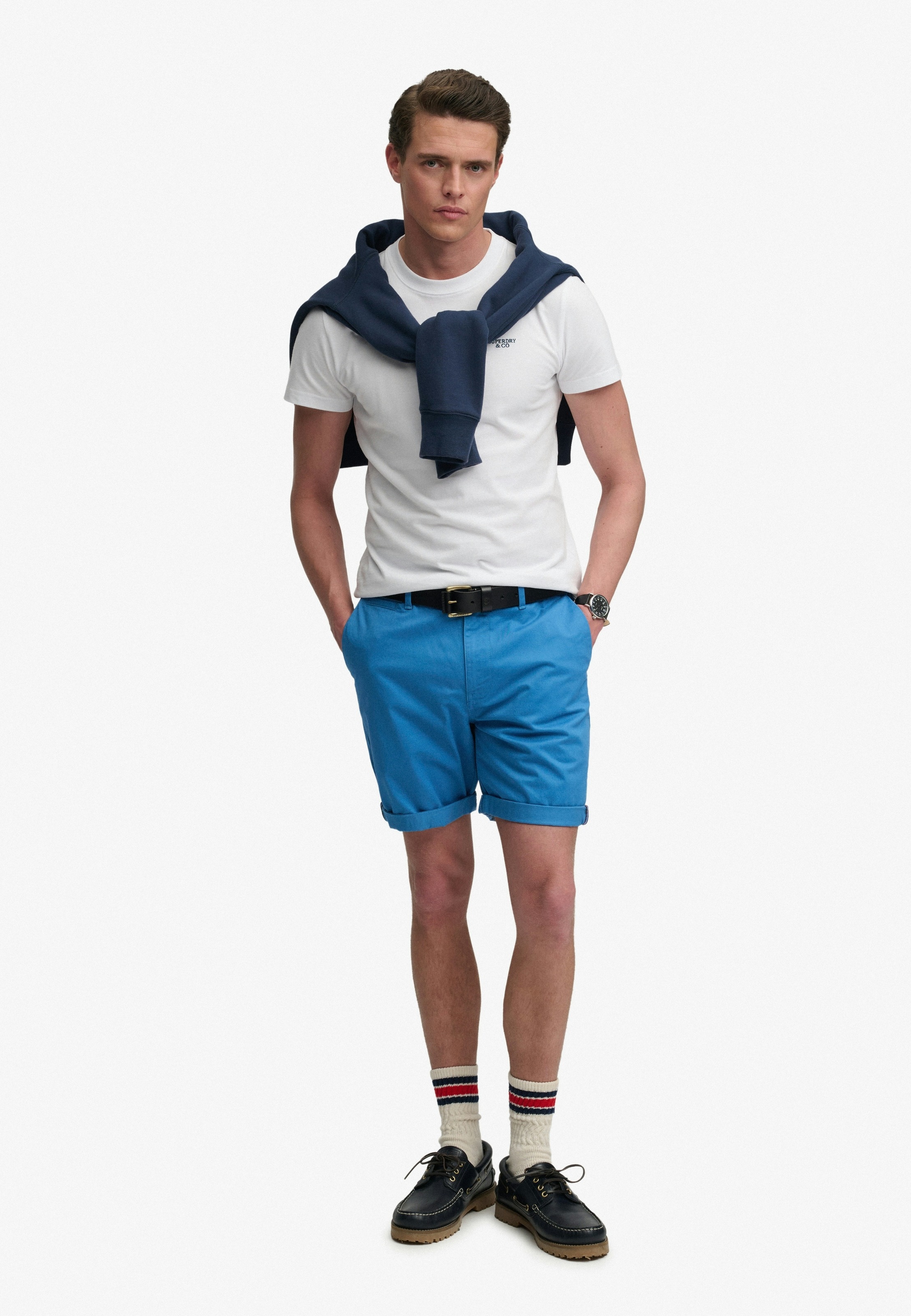 Superdry Chinoshorts »PREMIUM REGULAR CHINO SHORT«  aus Baumwollmischung mit Elasthan, Relaxed Fit, unifarben, knielang