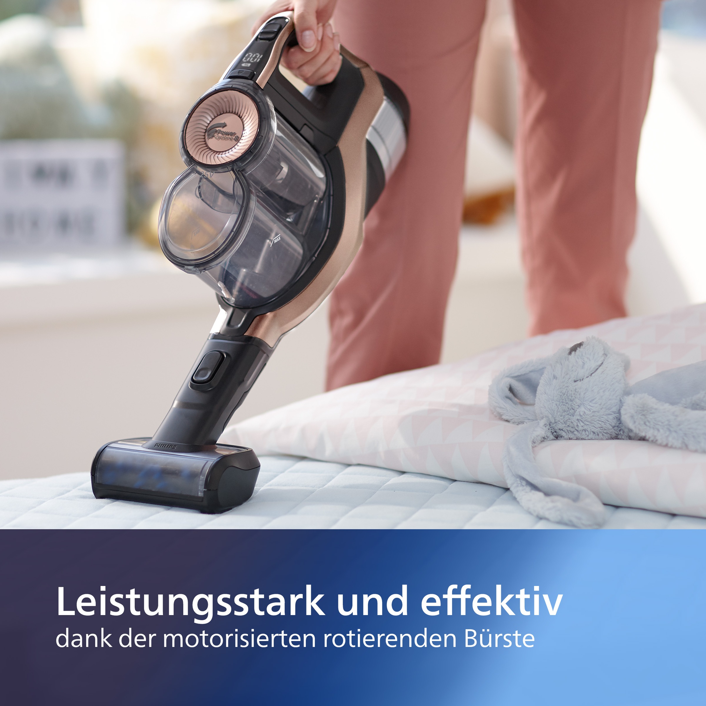 Philips Mini-Turbobürste »XV1684/01 Cordless VC 7000 & 8000 Series«, (1 tlg.), mit motorisierter rotierender Bürste, zum Entfernen von Tierhaaren