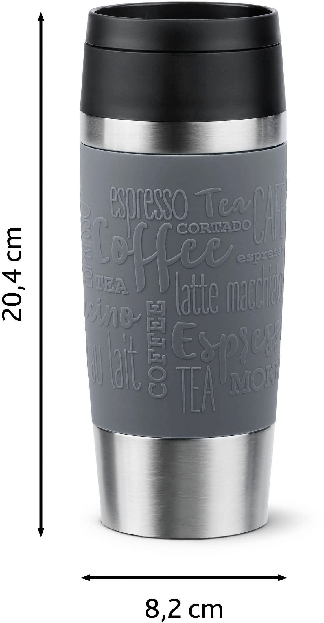 Emsa Thermobecher »Travel Mug Classic, mit 360°-Trinköffnung«, 4h heiß, 8h kalt - 360 ml / 6h heiß, 12h kalt - 500 ml, 100% dicht