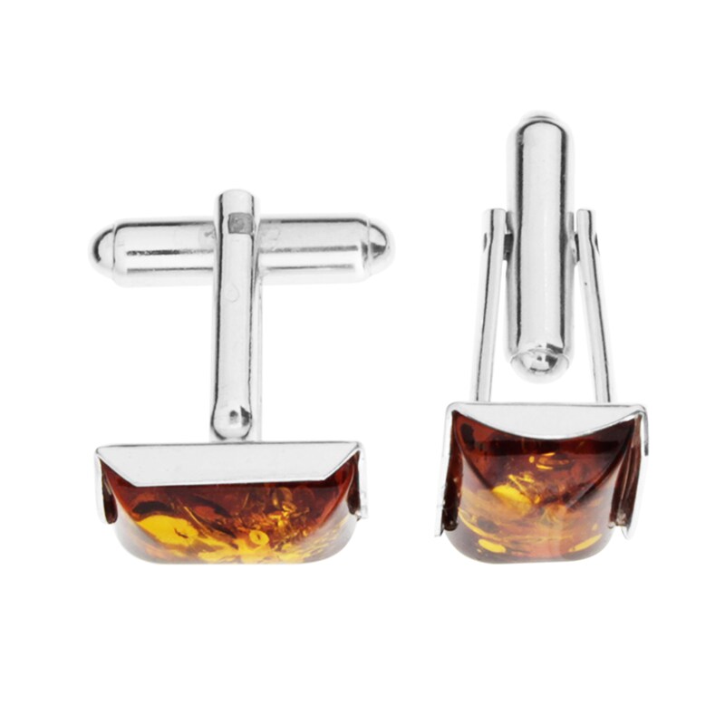 OSTSEE-SCHMUCK Manschettenknöpfe »Manschettenknöpfe Classic 14 x 10 mm« 2 Paar tlg. weiß Schlichte Manschettenknöpfe aus Silber 925/000