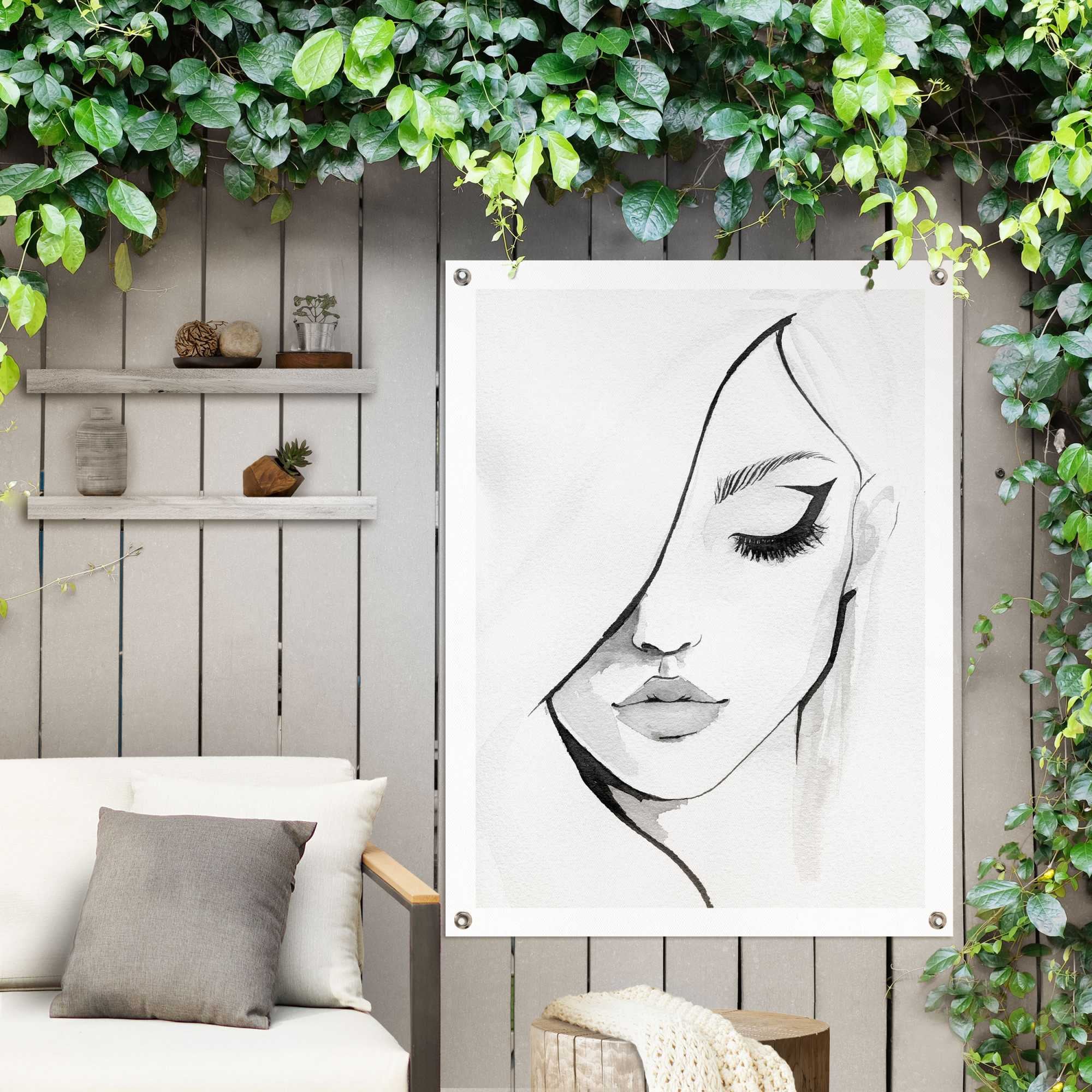 Reinders! Poster »Gesicht«, Outdoor für Garten oder Balkon