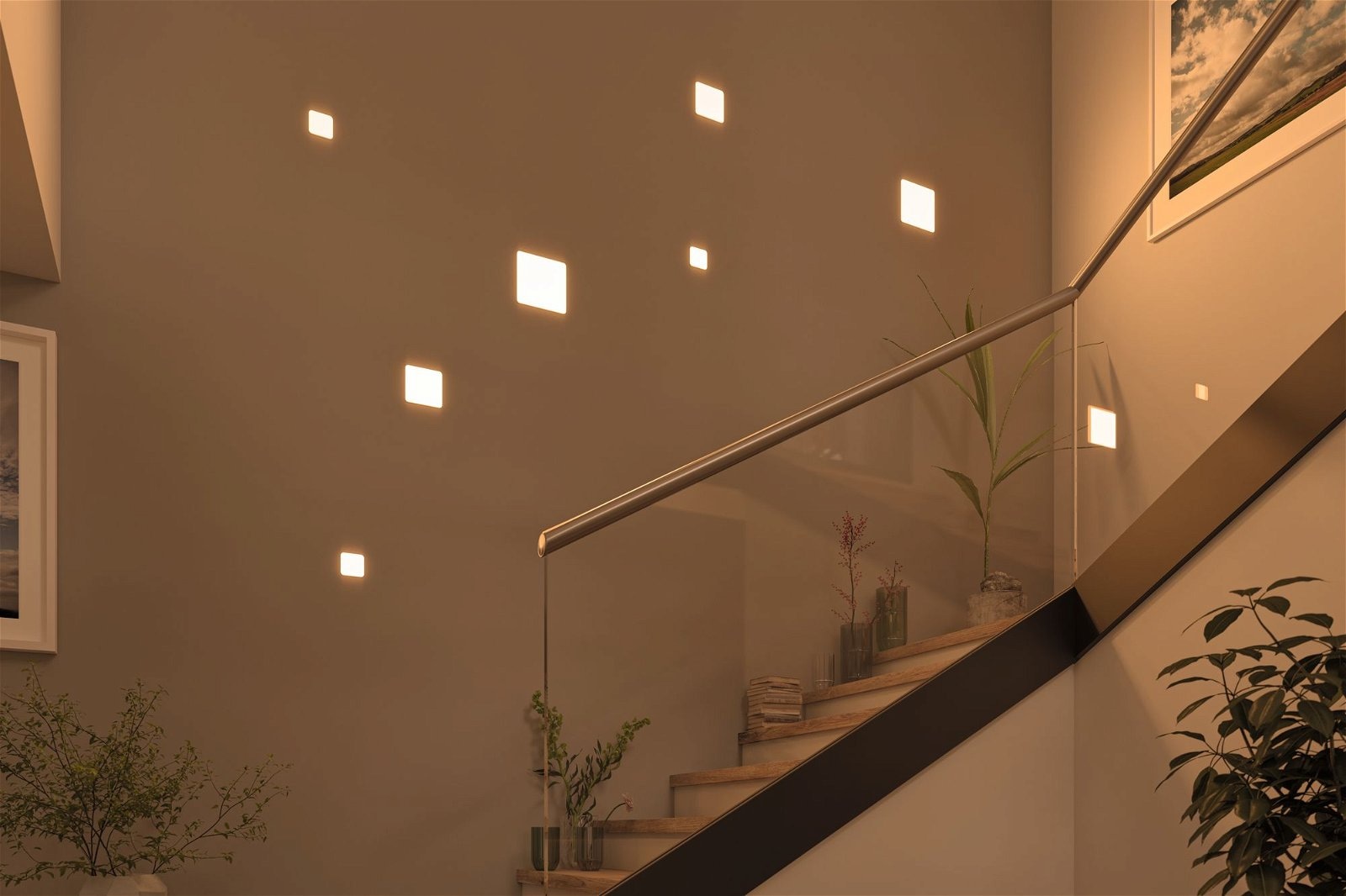 Paulmann LED Einbauleuchte »VariFit Veluna IP44 eckig 125x125mm 8,5W 650lm 3000K Satin«, 1 flammig, Einbaupanel