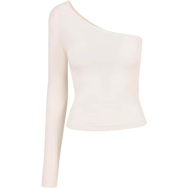 URBAN CLASSICS Langarmshirt »Damen Ladies Asymmetric Longsleeve«, (1 tlg.)  bestellen