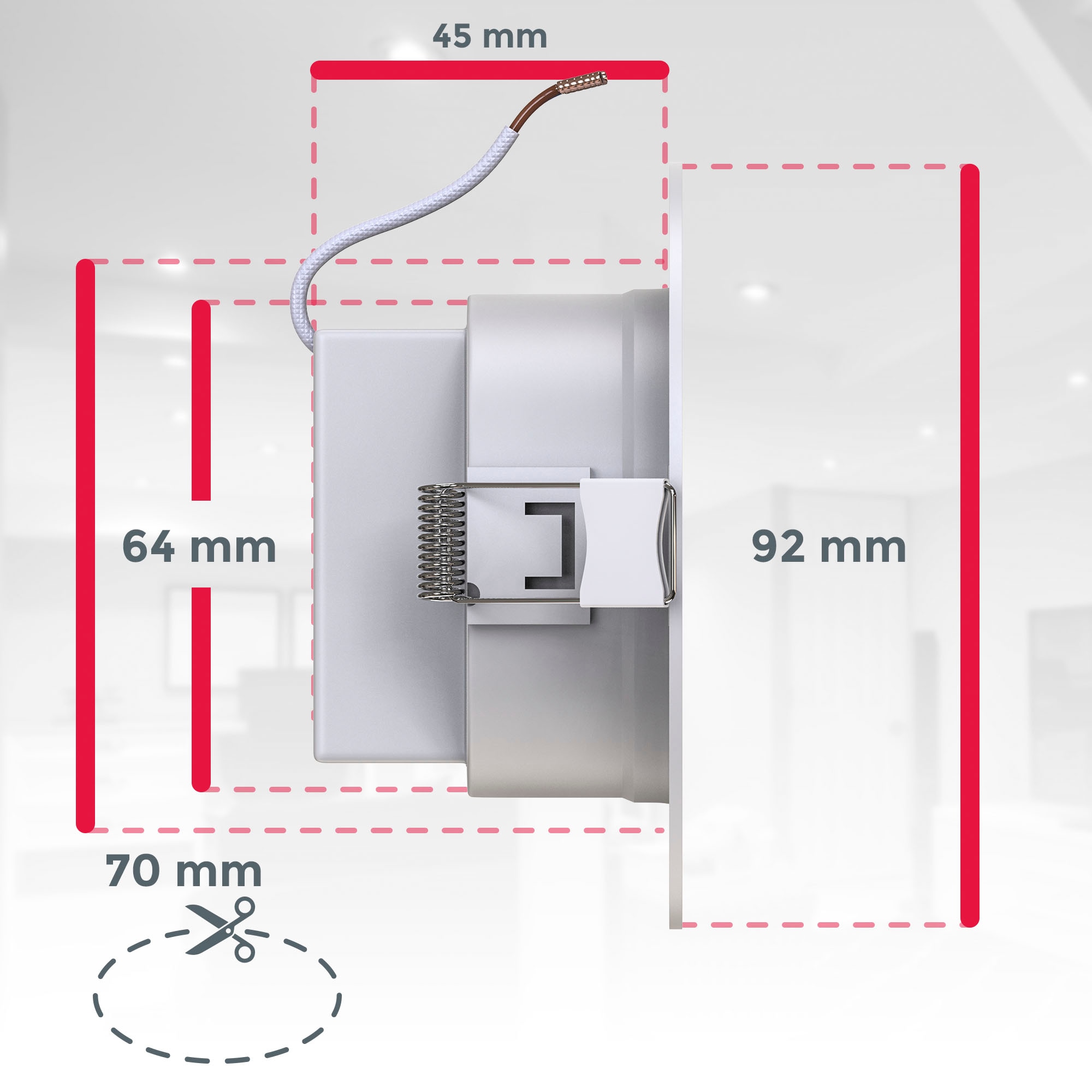 B.K.Licht LED Bad-Einbauleuchte »BK_EL1543« 5er-Set, Schutzart IP44 spritzwassergeschützt, Ø 9,20 cm
