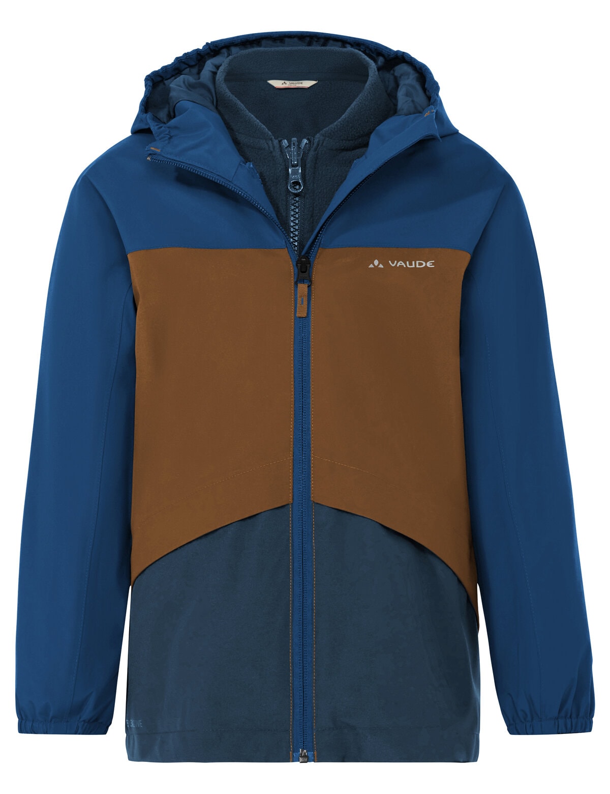 VAUDE 3-in-1-Funktionsjacke »KIDS ESCAPE 3IN1 JACKET« 2 Stk. tlg. mit Kapuze wasserdicht, winddicht, mit Fleece-Innenjacke, mit Außentaschen