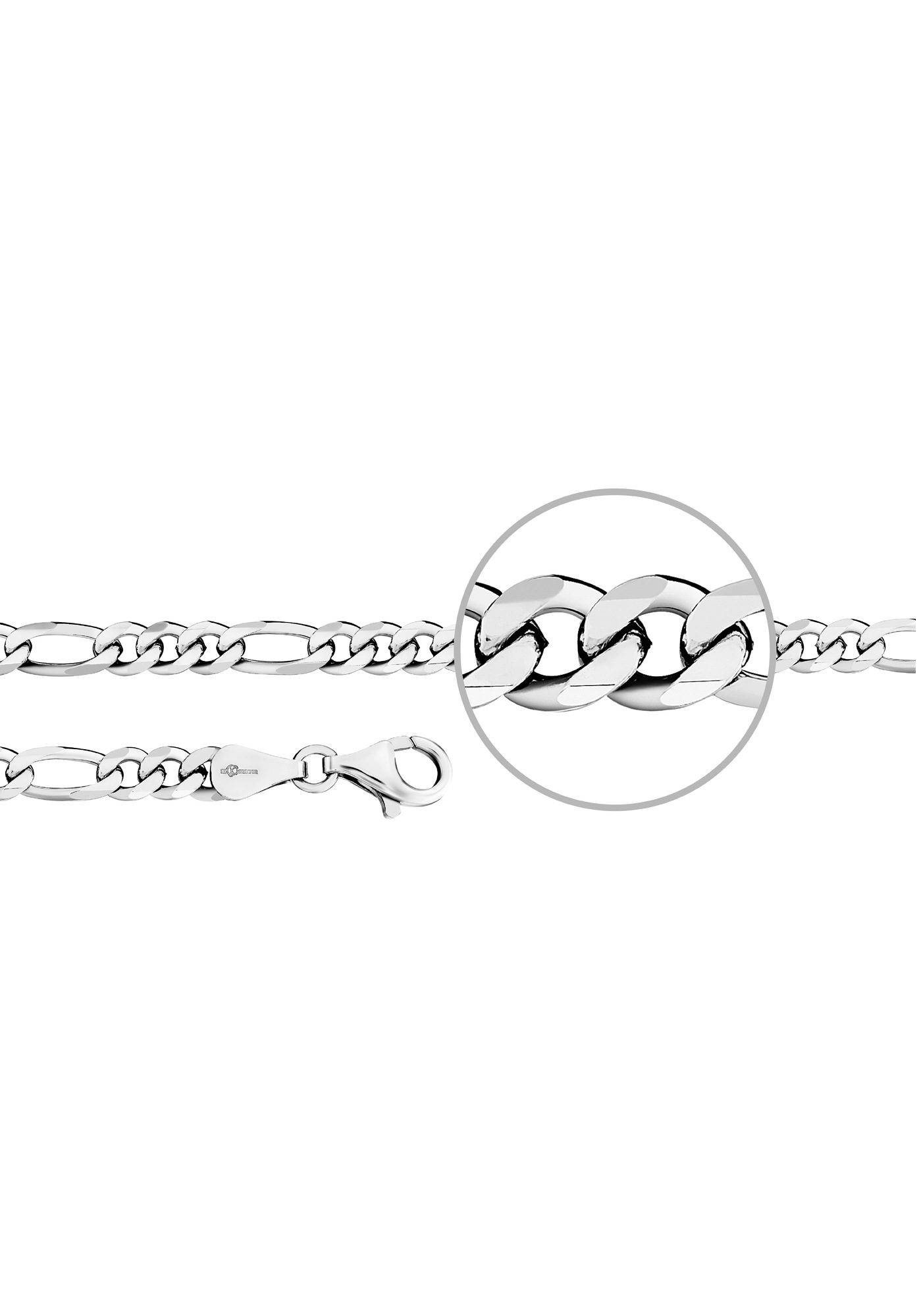Der Kettenmacher Silberkette »FIGAROKETTE, diamantiert, in mehreren Breiten erhältlich, F3, F4«