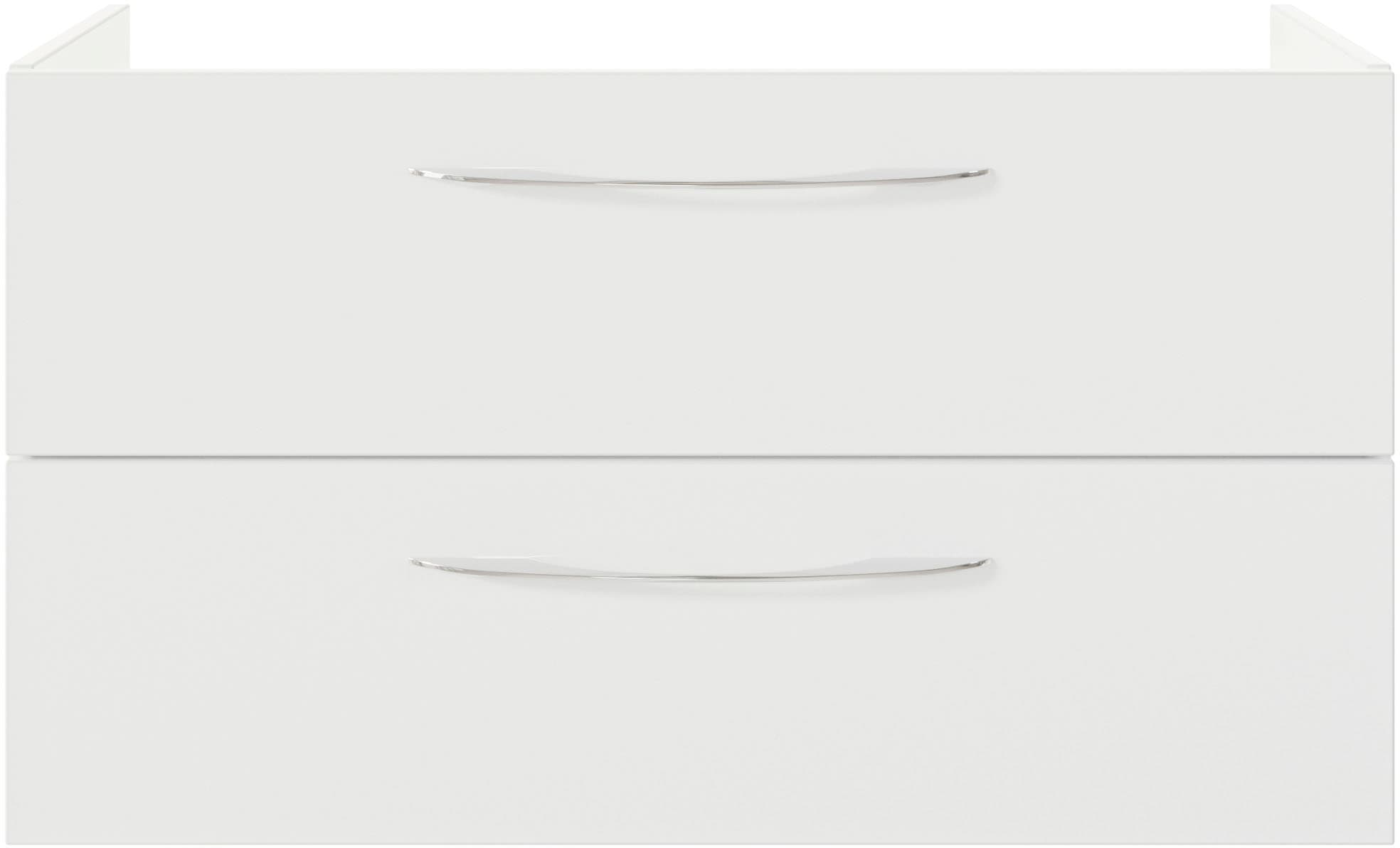 Saphir Waschtisch »Serie 4035 Keramik-Aufsatzbecken mit Unterschrank, 118 cm breit«, Waschplatz mit 2 Schubladen, Riviera Eiche quer Nachbildung