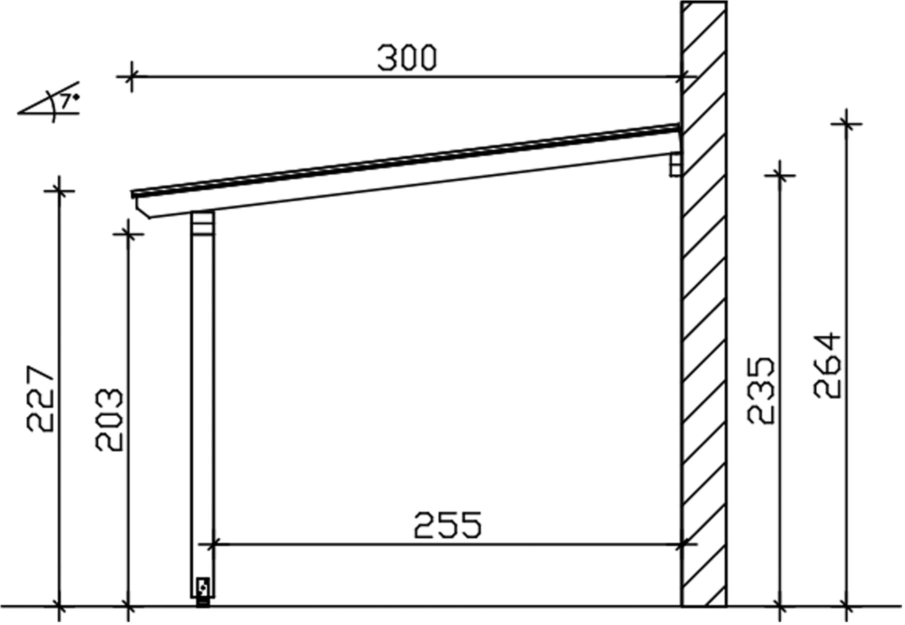 Skanholz Terrassendach »Andria« Leimholz