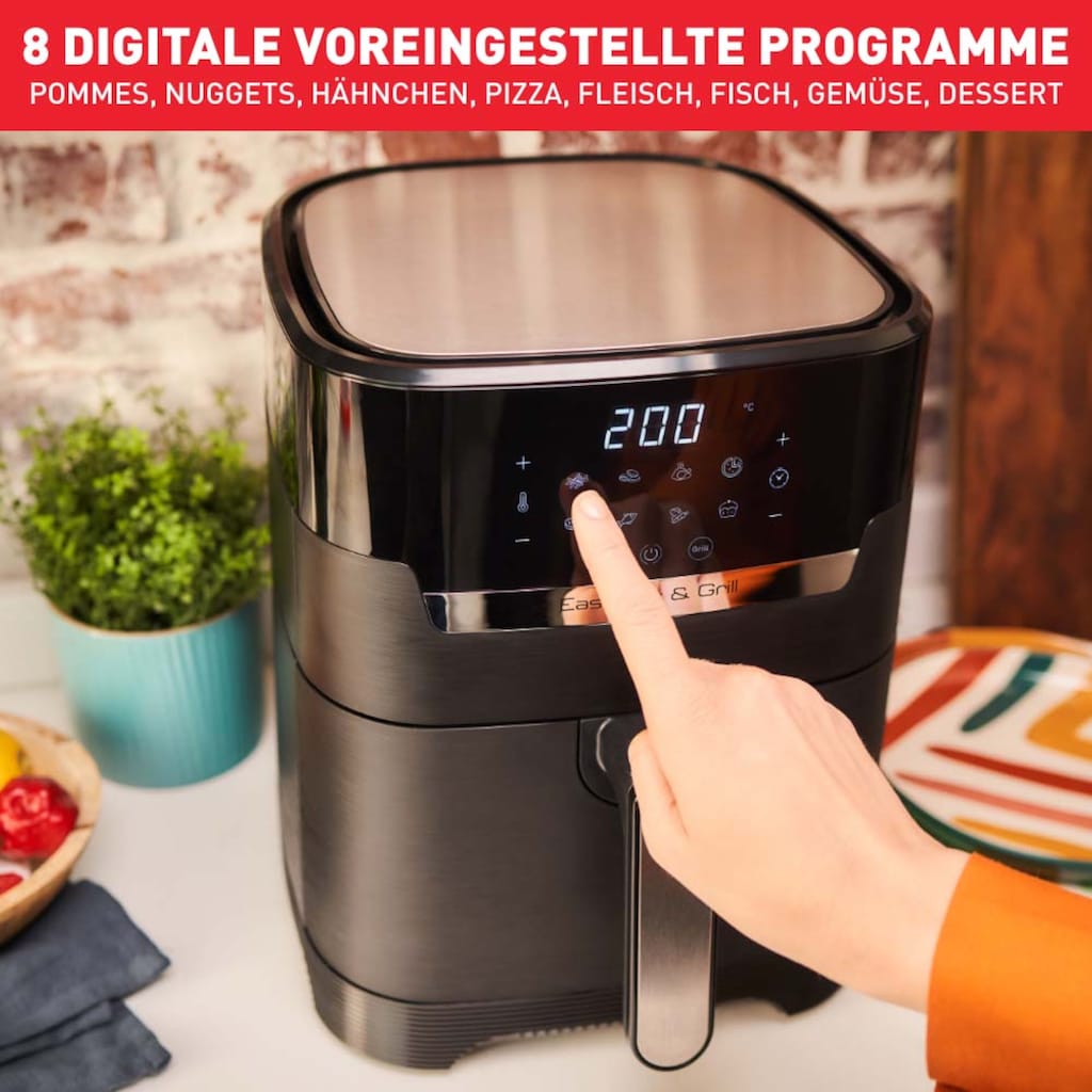 Tefal Heißluftfritteuse »EY5058 Easy Fry & Grill Precision«, 1550 W, Heißluftfritteuse & Grill, digitales Display, 4,2 L, 8 Kochprogramme