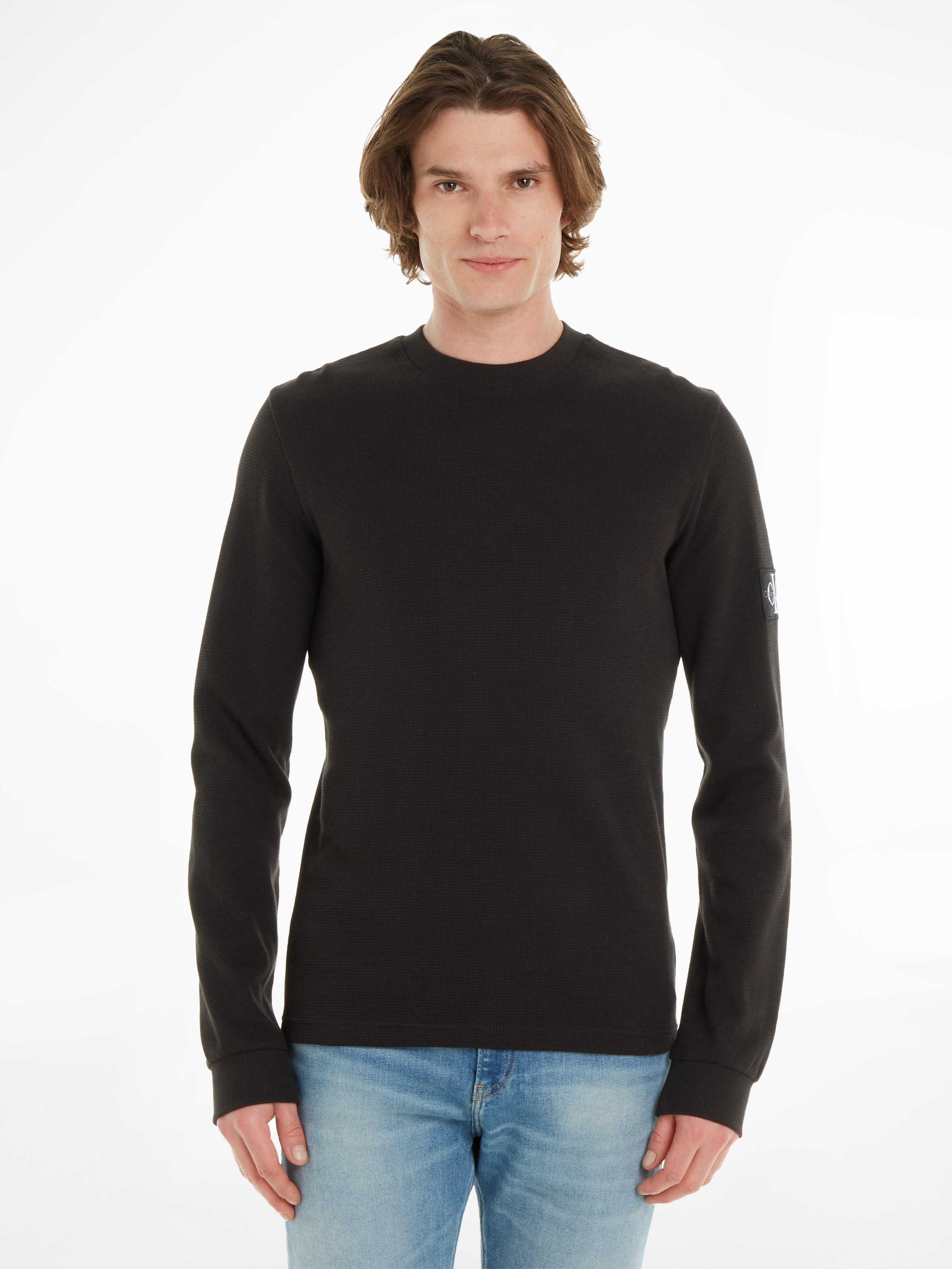 Calvin Klein Jeans Langarmshirt »BADGE WAFFLE LS TEE«, mit Logopatch kaufen