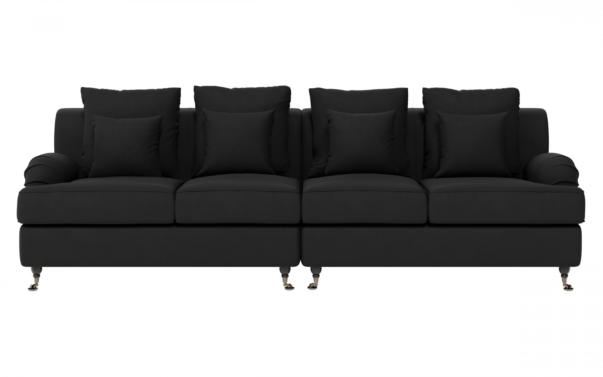 Home affaire Big-Sofa »NORIN« zwei Fußarten: vorne - Rollen, hinten - Holzf günstig online kaufen
