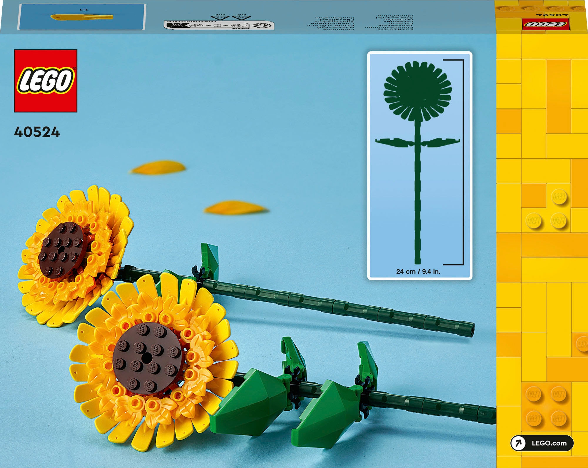 LEGO® Konstruktionsspielsteine »Sonnenblumen (40524), Lego Botanicals«, (191 St.), Made in Europe