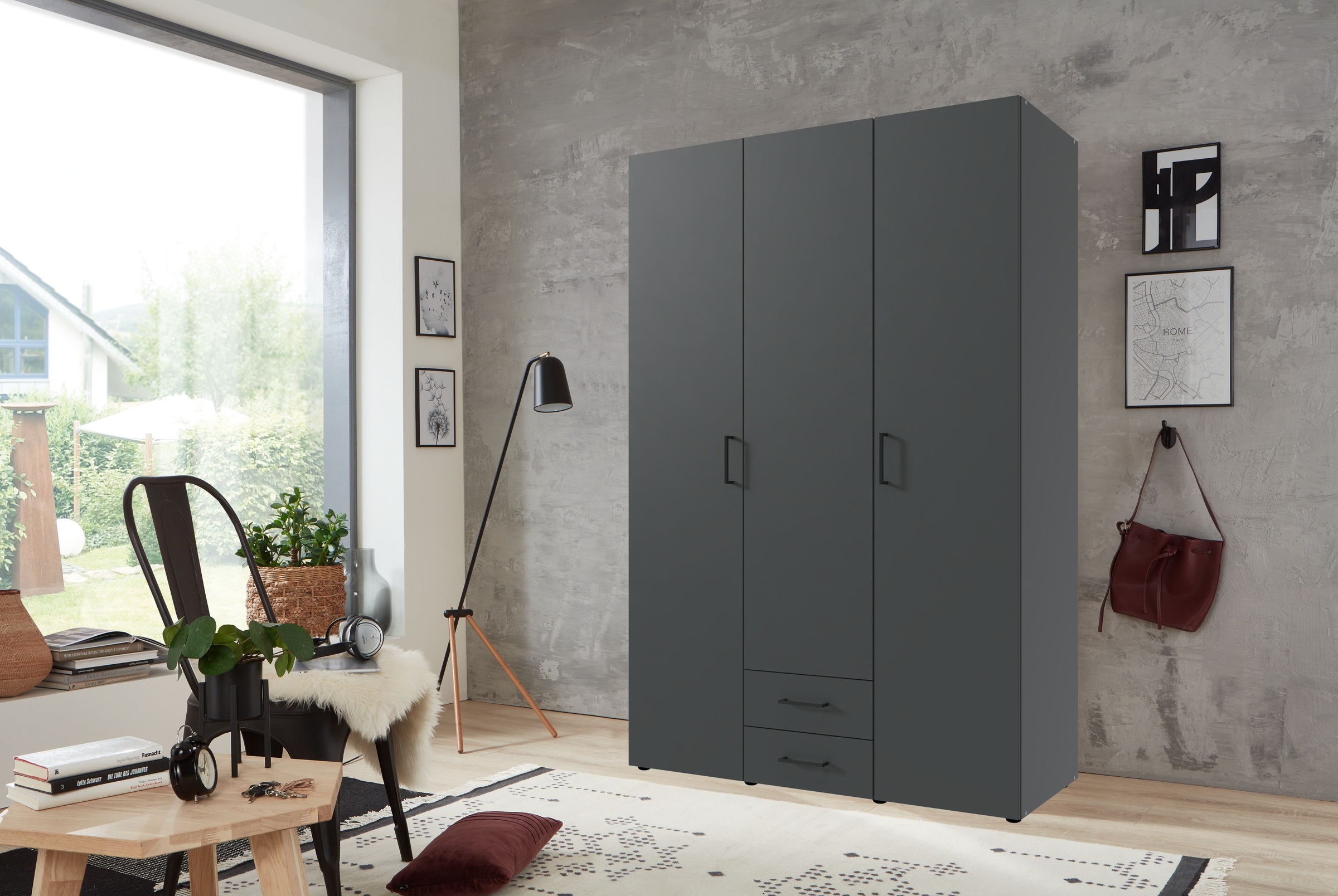Wimex Drehtürenschrank »Mugano«, (mit langen oder kurzen Griffen aus Metall günstig online kaufen