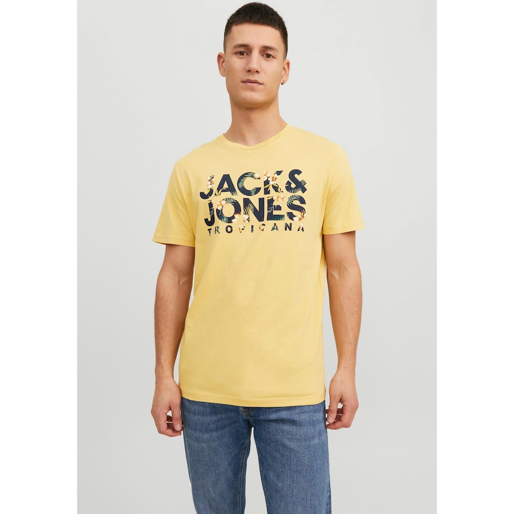 Jack & Jones Rundhalsshirt »JJBECS SHAPE TEE SS CREW NECK«