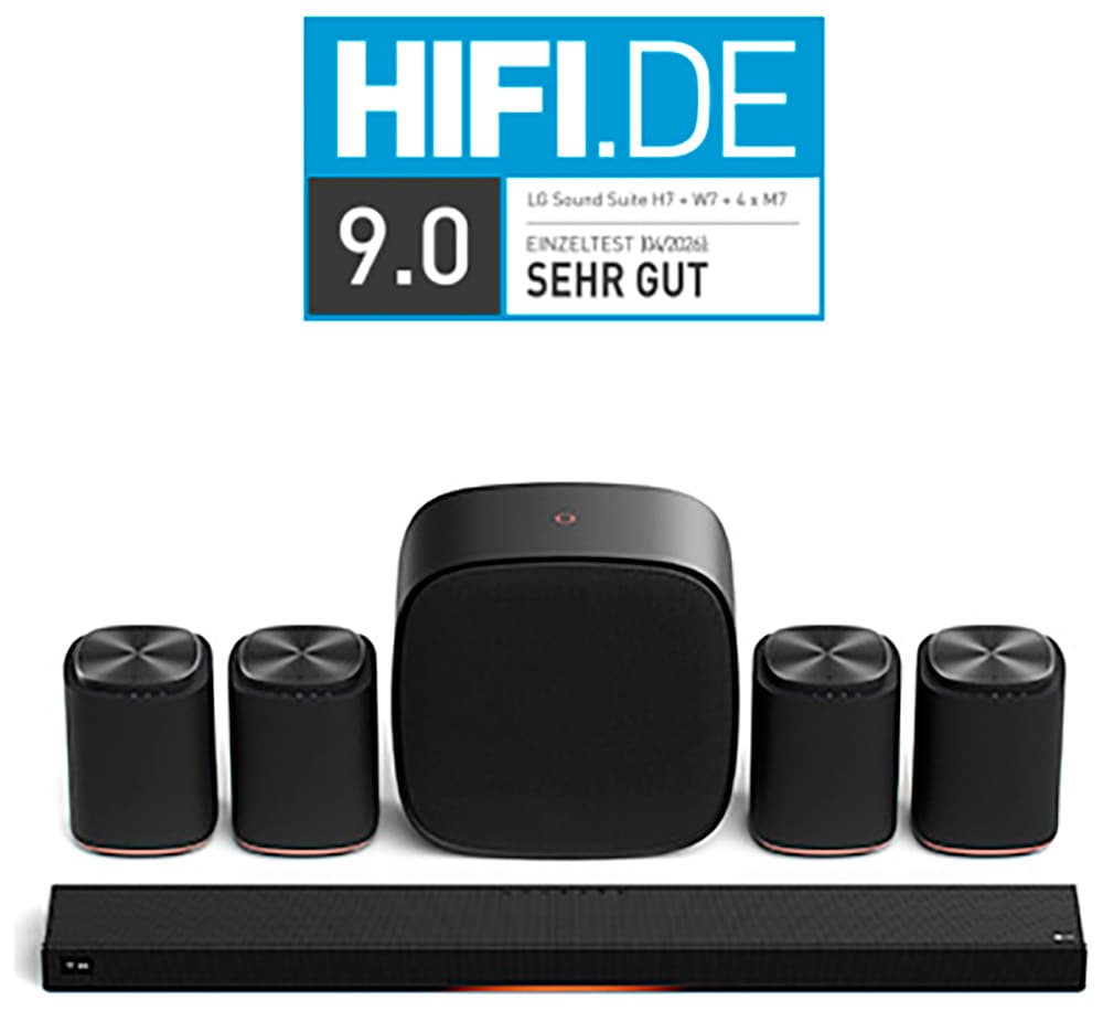 LG Subwoofer »Sound Suite W7« (WLAN (WiFi) App-Steuerung 220 W) unterstützt Dolby Atmos FlexConnect-Technologie