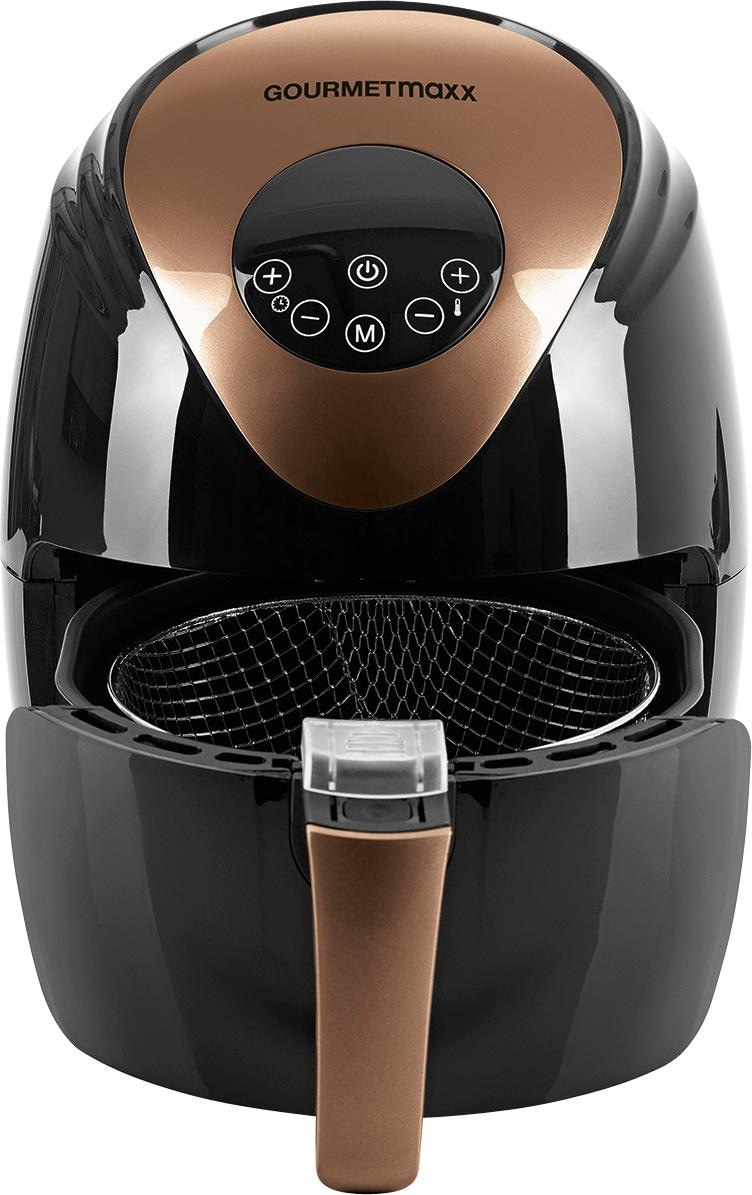 GOURMETmaxx Heißluftfritteuse »Digital 2,5l - Schwarz/Kupfer«, 1500 W, Fassungsvermögen 2 kg