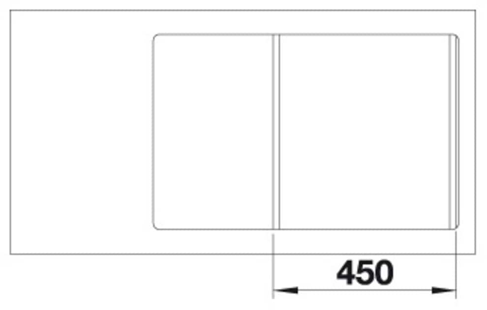 Blanco Granitspüle »AXIA III 45 S-F« 1 Stk. tlg. inklusive gratis Esche-Compound-Brückenschneidebrett