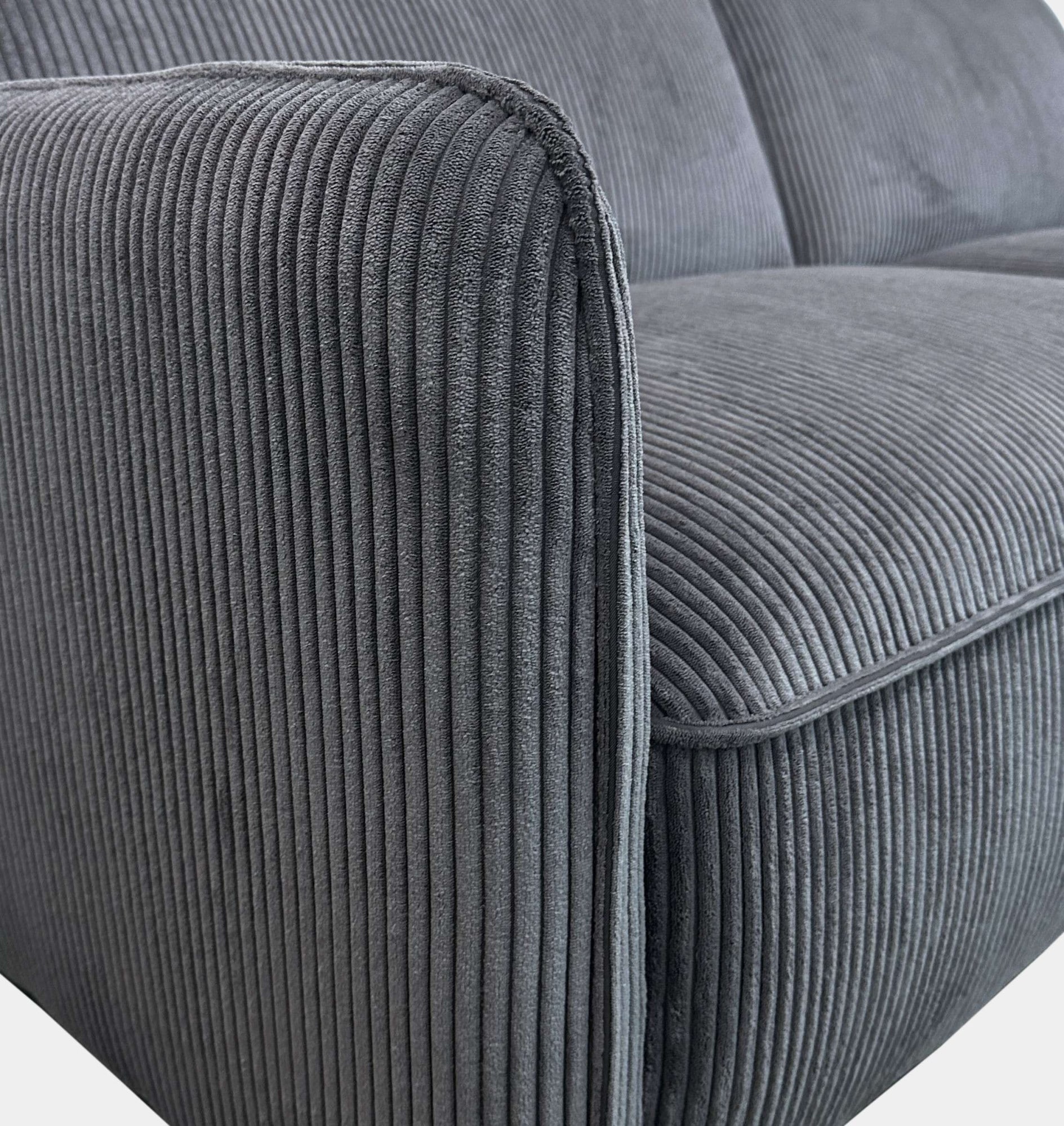 Dorel Home 3-Sitzer »ALICIA Schlafsofa 209 cm«, Bettfunktion (110/190cm), verstellbare Rückenlehne, Cord, Velours