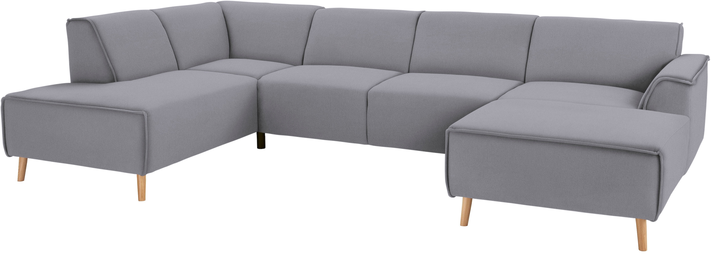 andas Wohnlandschaft »Janek Scandic Design, elegant und zeitlos U-Form«, mit Federkern und Keder in scandinavischem Design