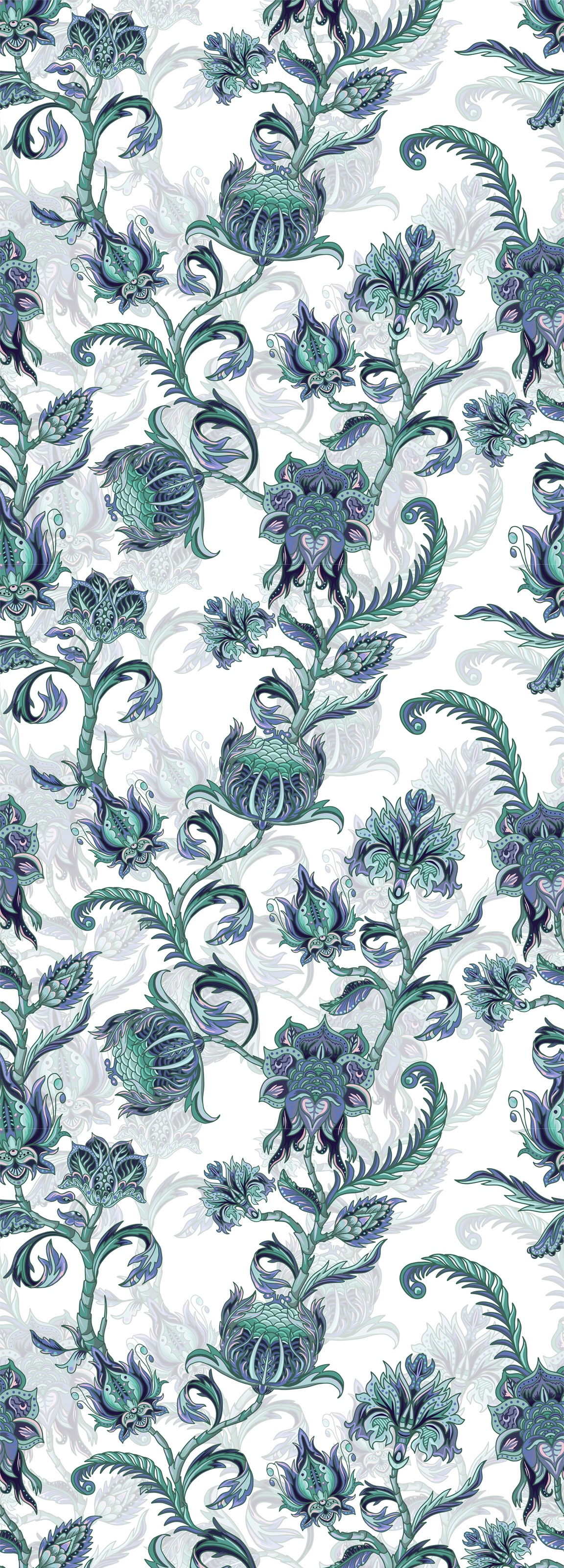 queence Vinyltapete »Jade«, bedruckt-Motiv-botanisch-floral-gemustert-natür günstig online kaufen