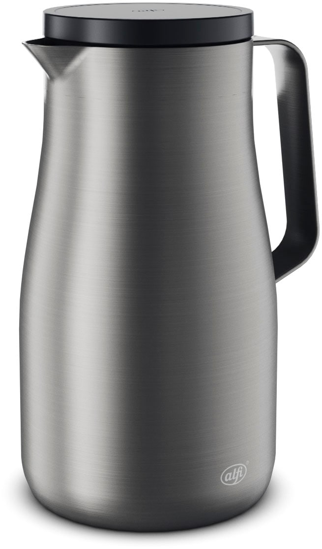 Alfi Isolierkanne »STUDIO, aus doppelwandigem Edelstahl, spülmaschinenfest«, 1 l, (1 St.), 12h heiß & 24h kalt, ergonomischer Griff, große Öffnung