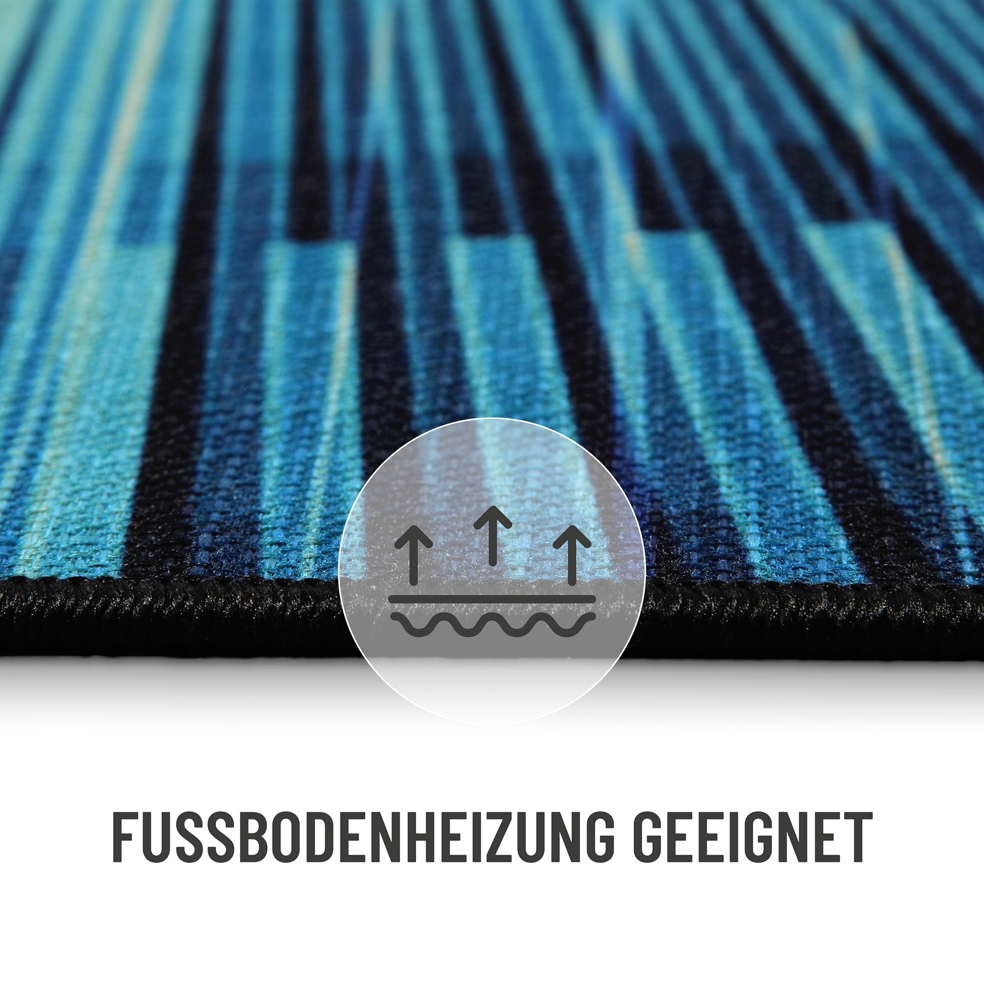 Wecon home Teppich »Cyber Swirl«, rechteckig, 5 mm Höhe, Gamer Teppich, gewebt, Cyberpunk, robust, Gaming Room, rutschfest