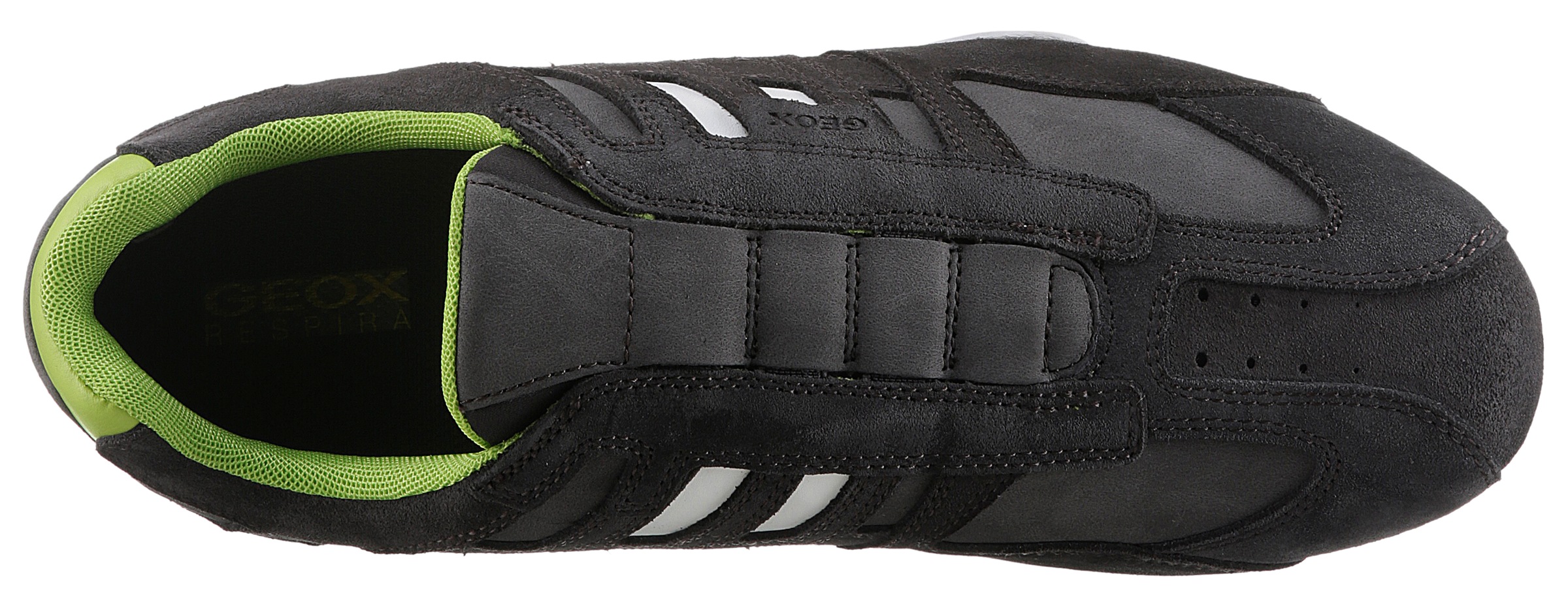 Geox Slip-On Sneaker »UOMO SNAKE B«, Freizeitschuh, Halbschuh, Schnürschuh im Material-Mix