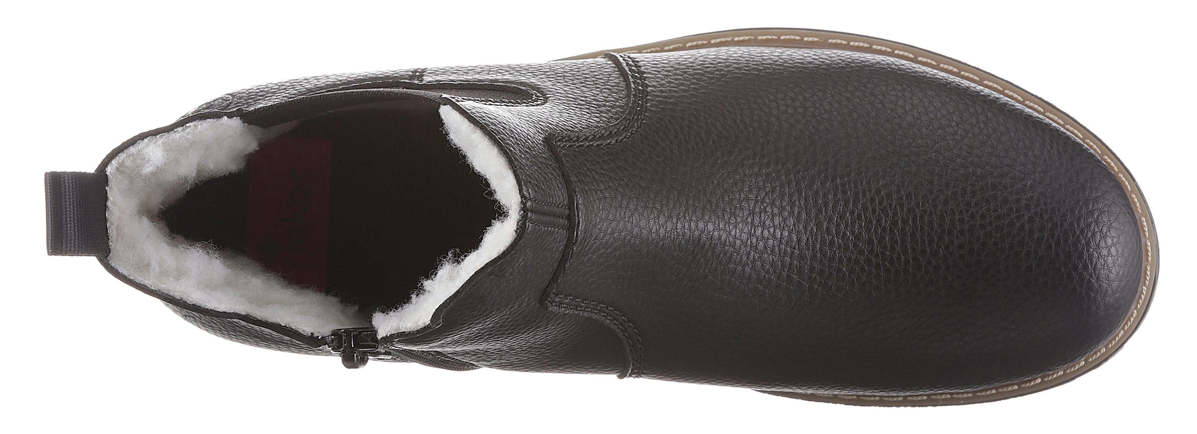 Rieker Chelseaboots, Stiefelette, Boots, Blockabsatz, mit Struktur am Obermaterial