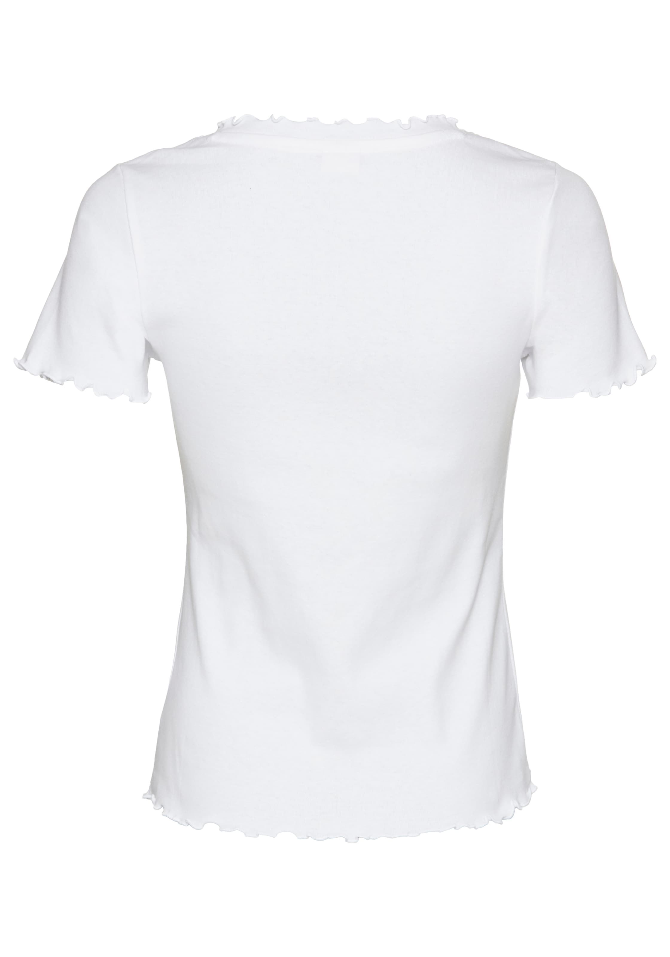 KangaROOS T-Shirt, mit Knopfleiste und verspieltem Rollsaum