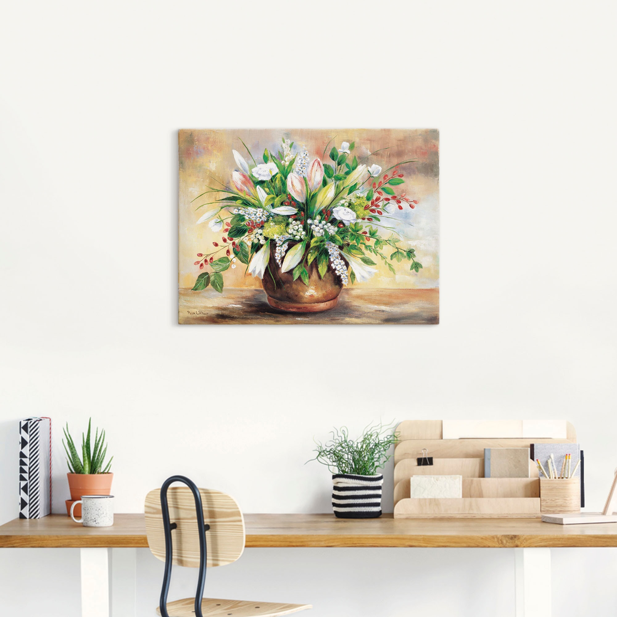 Artland Wandbild »Blütenverschönerung«, Blumen, (1 St.), als Leinwandbild, günstig online kaufen