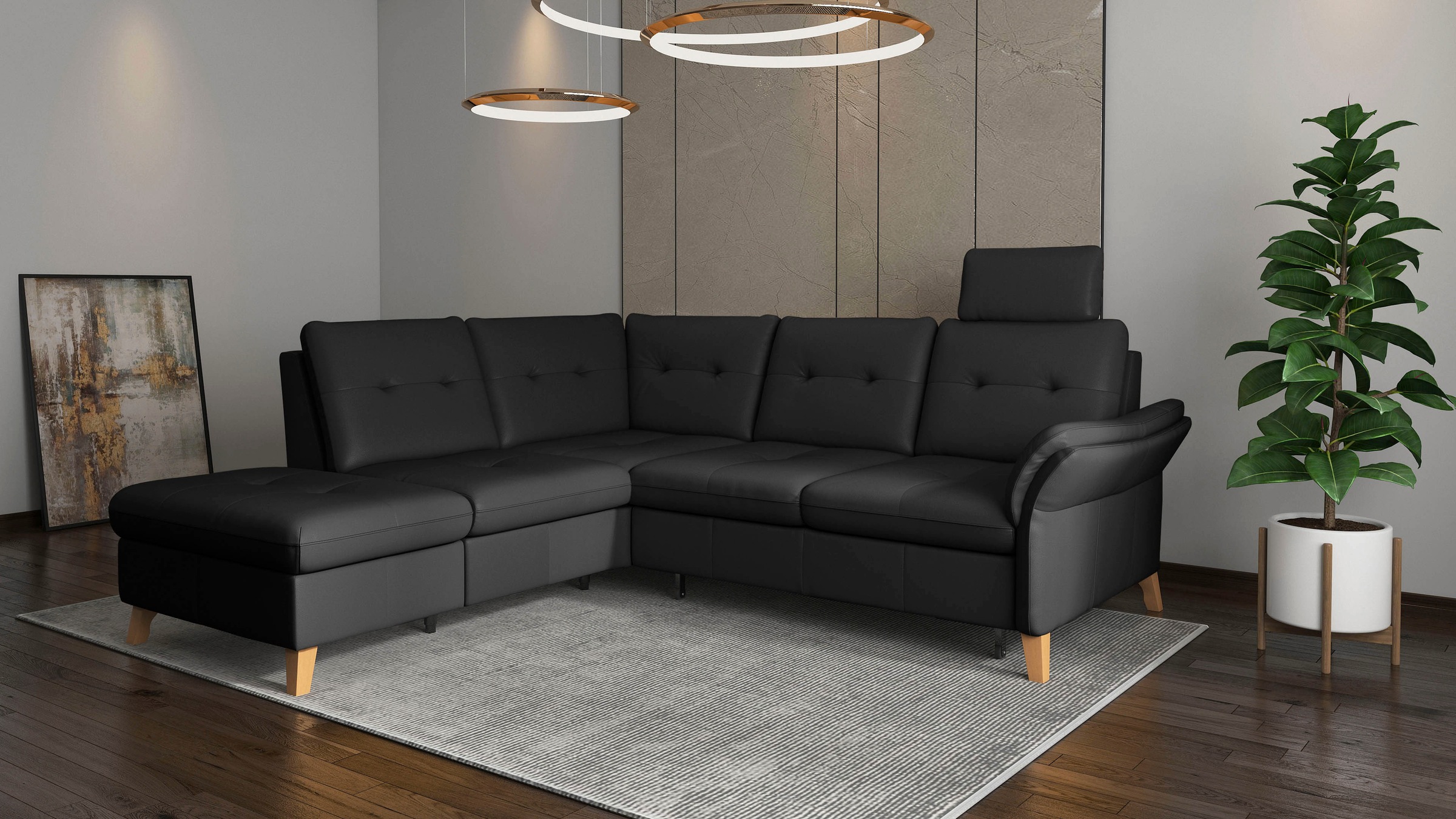 sit&more Ecksofa »Göteborg«, inkl. Sitztiefenverstellung, wahlweise mit Bet günstig online kaufen