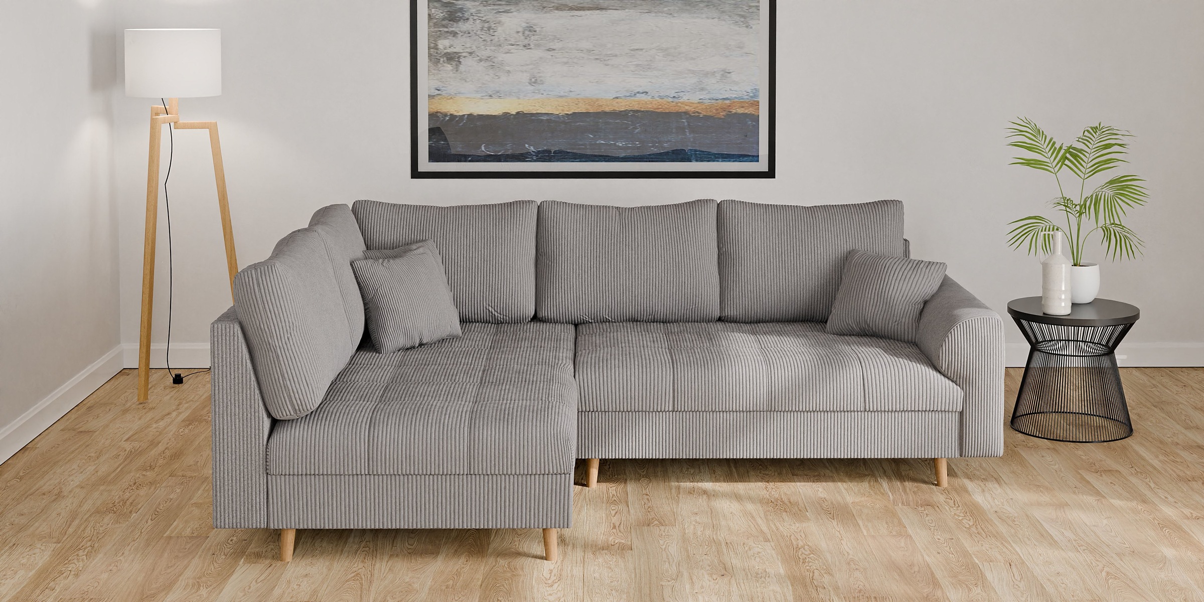 Home affaire Ecksofa »CHARRE L-Form mit Ottomane, Maße B/T/H: 231/161/81 cm günstig online kaufen