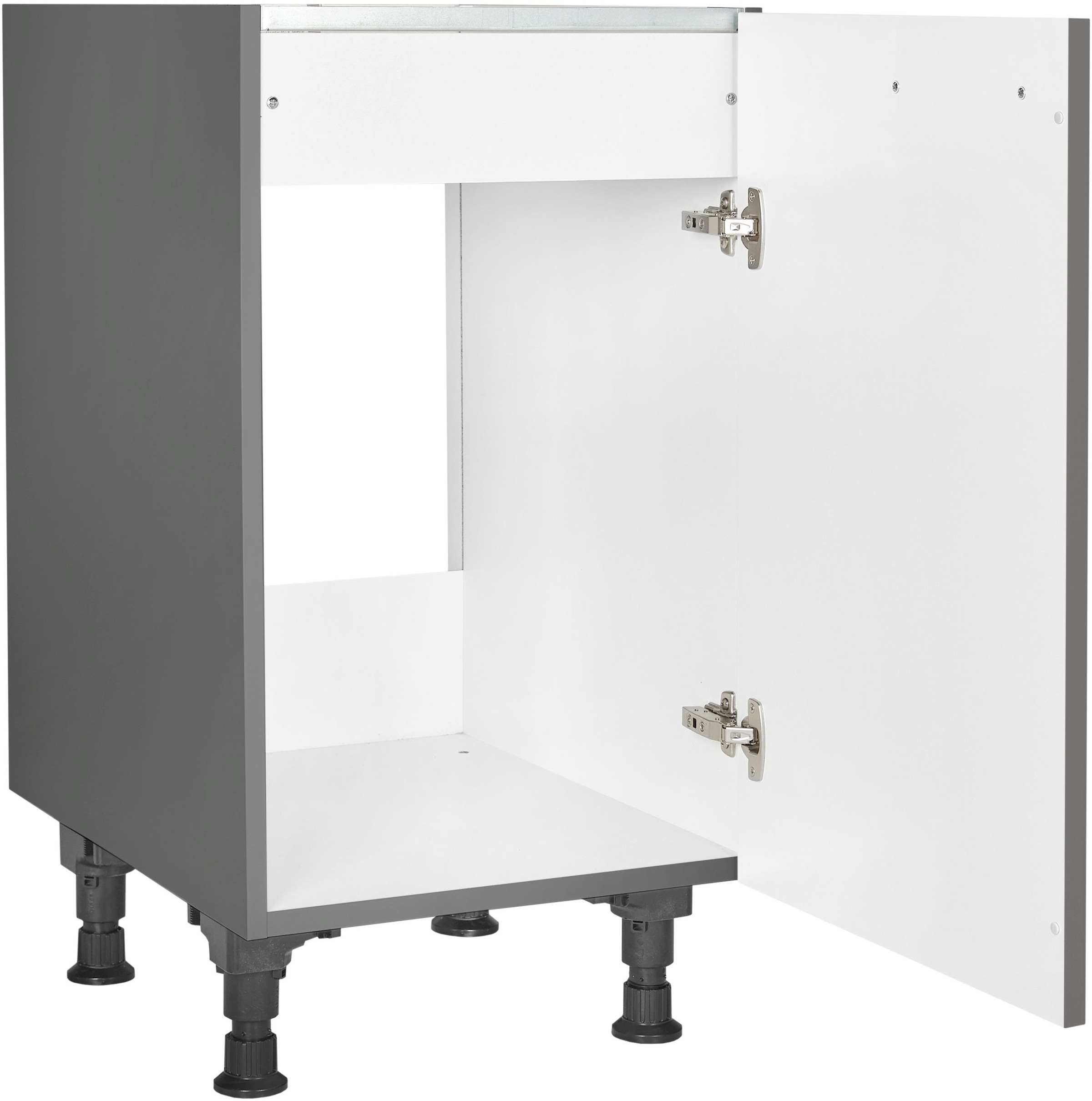 nobilia® Spülenschrank »"Flash", Ausrichtung wählbar, vormontiert, in den Breiten«, 45 und 60 cm, mit höhenverstellbaren Sockelfüßen