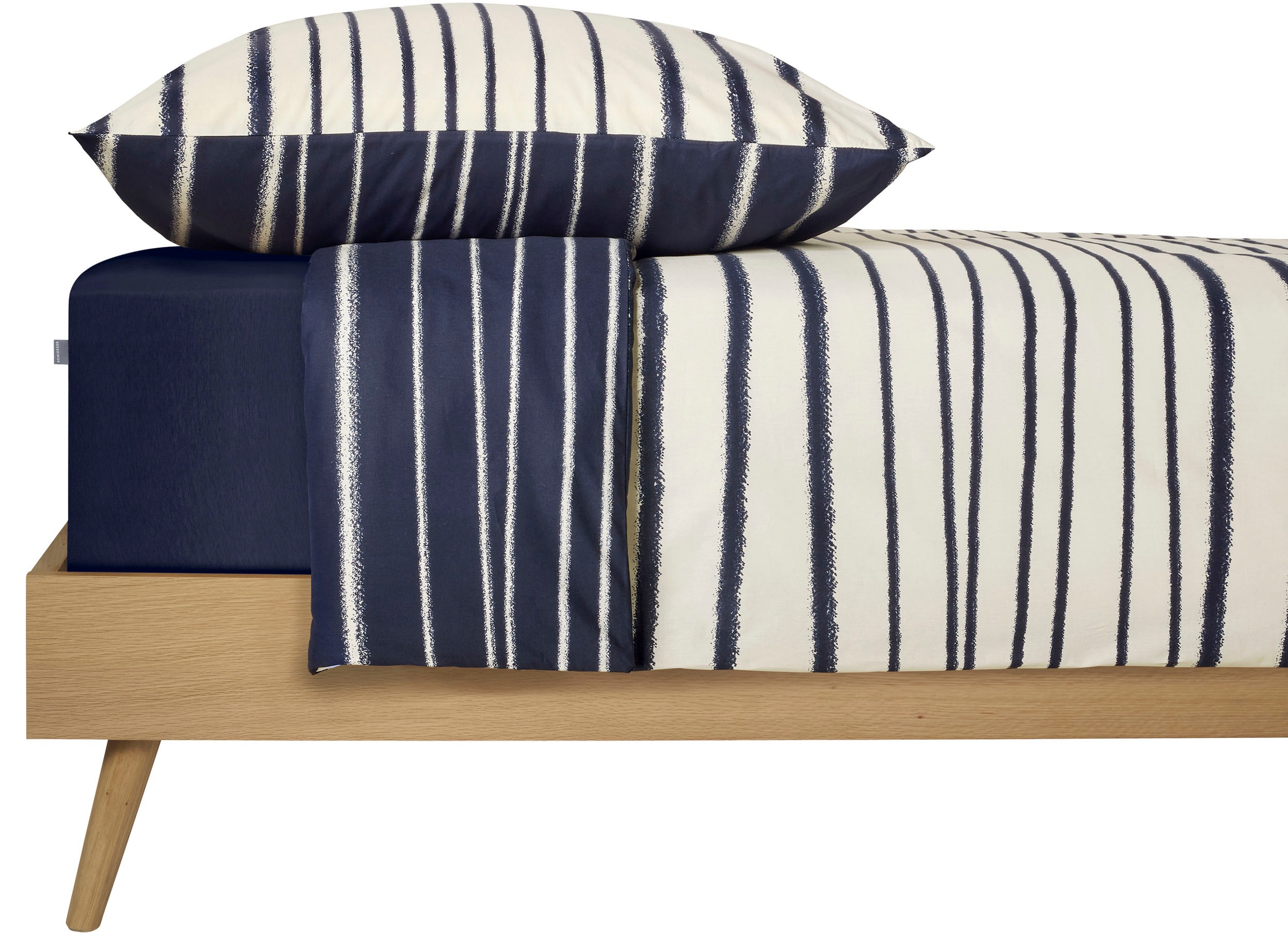 Schiesser Wendebettwäsche »Wesley aus weicher Baumwolle im Streifen-Look«, Made in Green