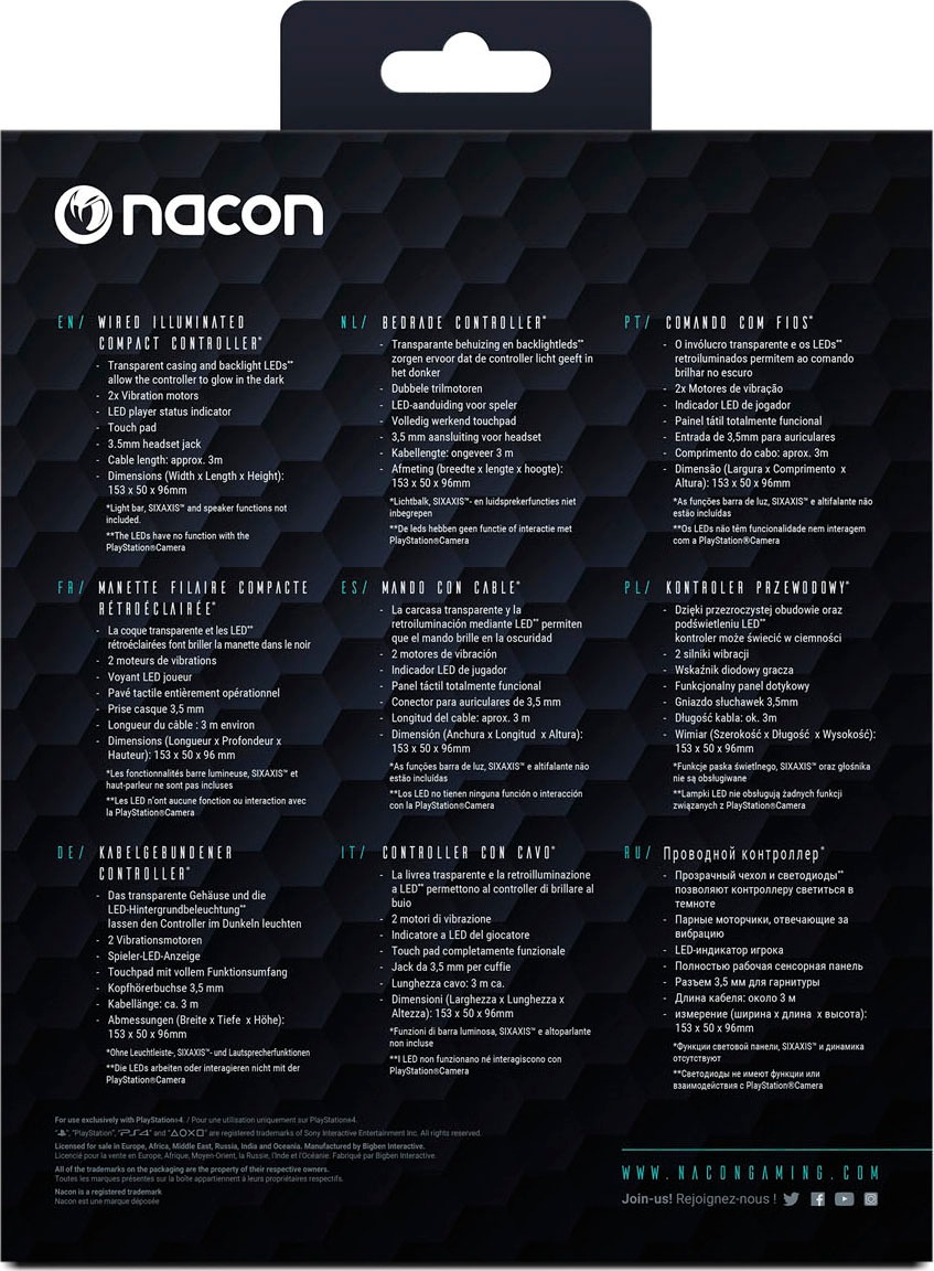 nacon PlayStation 4-Controller »Light Edition«
